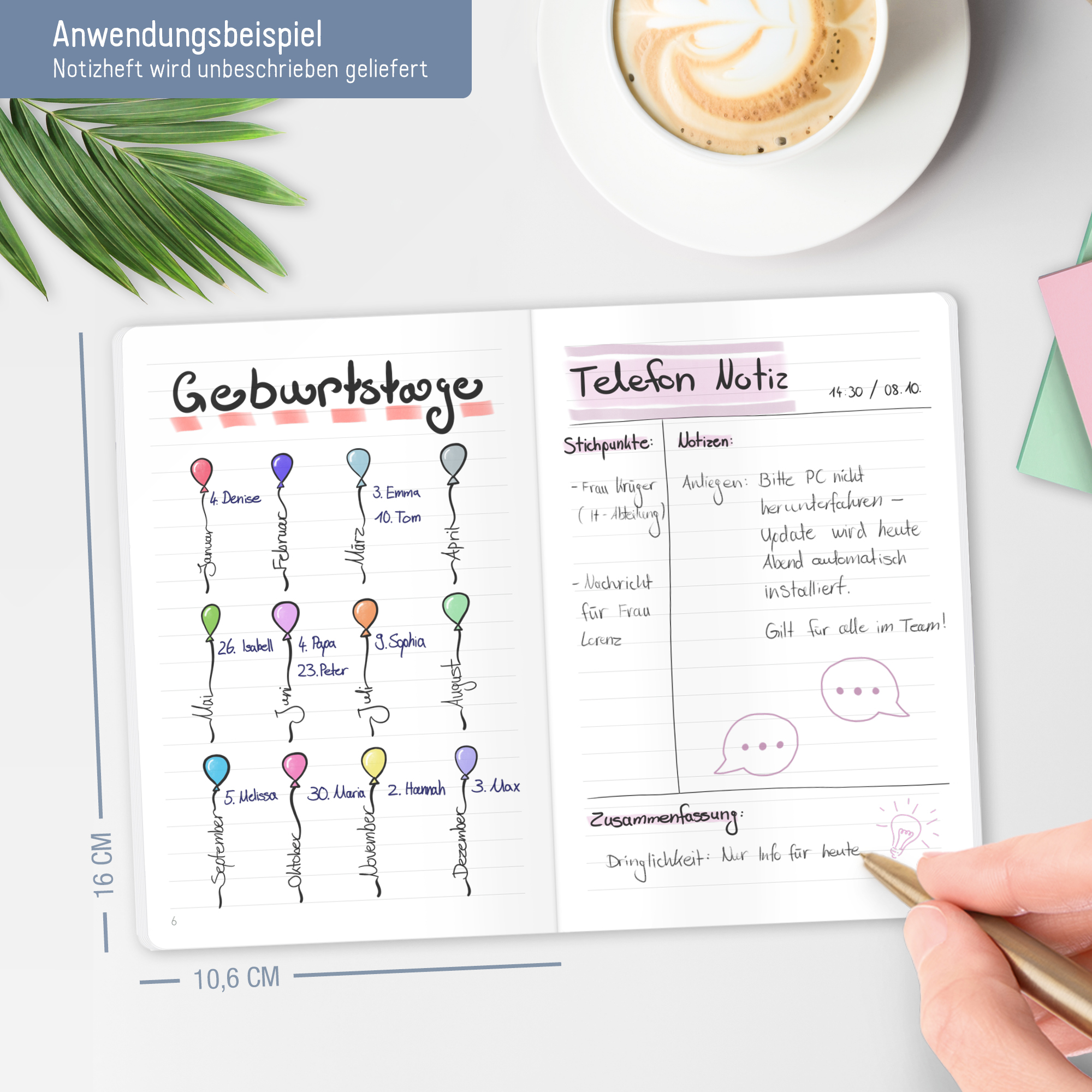 Artikelbild 5 des Artikels “Notizheft A6+ liniert [Flower Joy] “