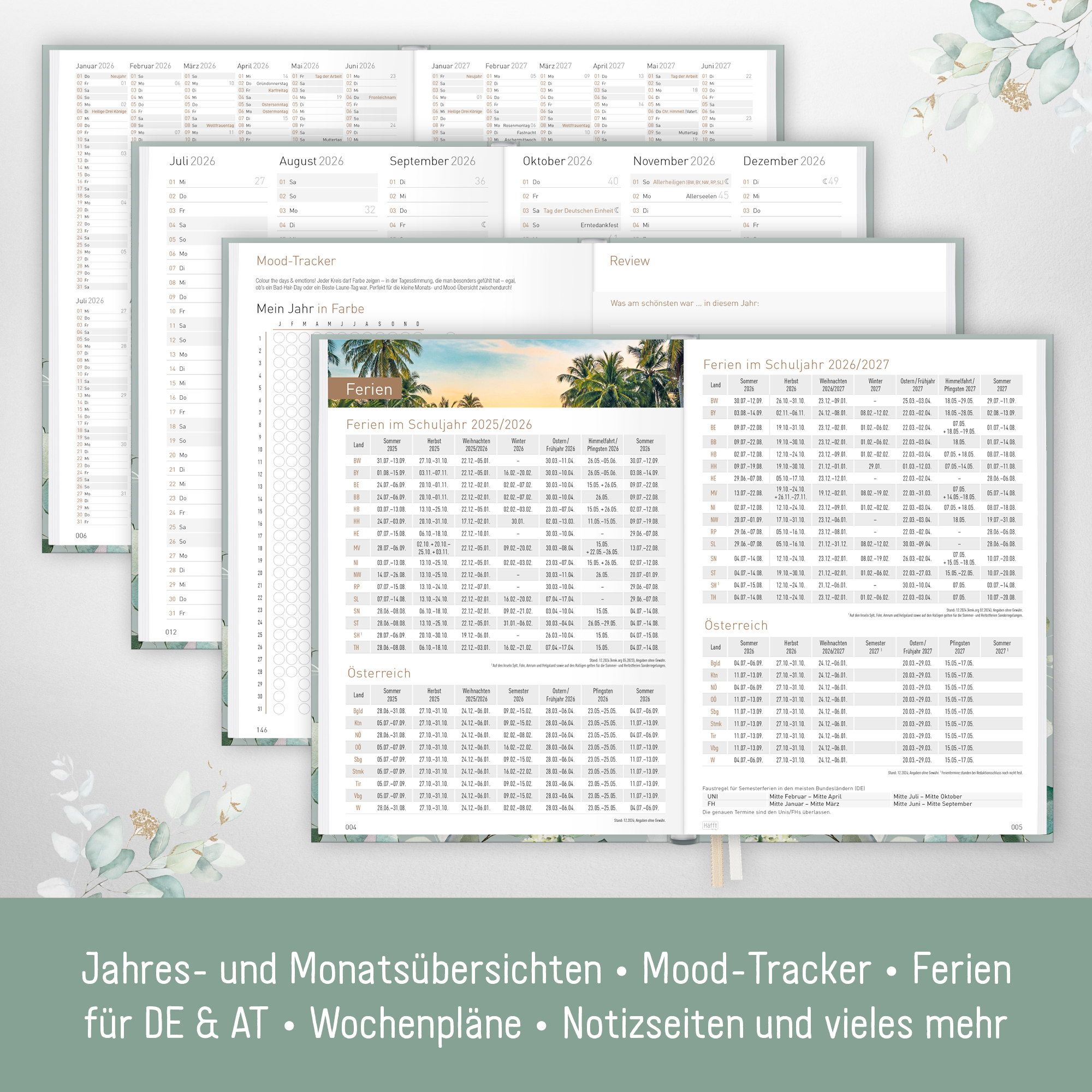 Artikelbild 5 des Artikels “Chäff-Timer Classic A5 2026 [Minty Leaves] “