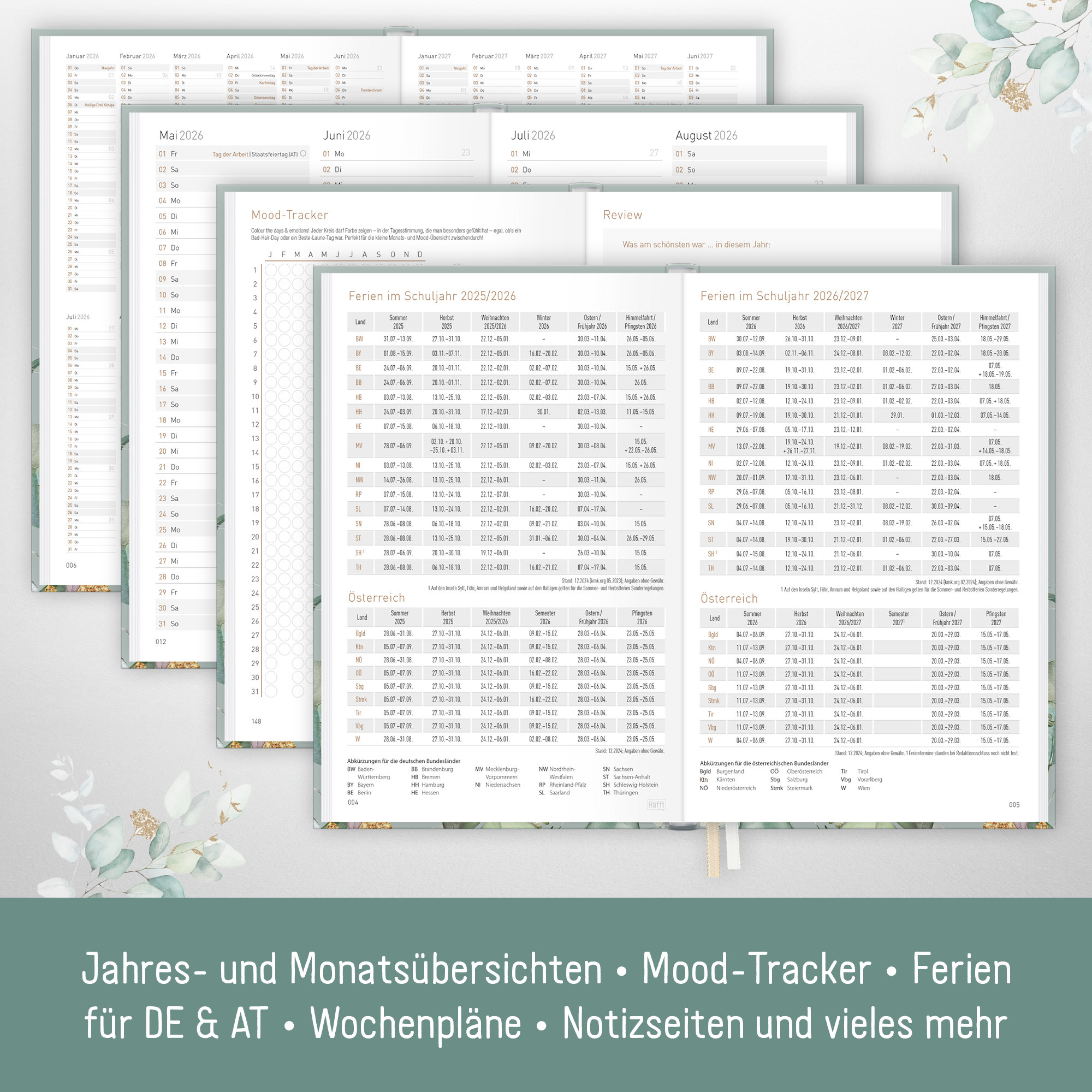 Artikelbild 5 des Artikels “Chäff-Timer Mini A6 2026 [Minty Leaves] “