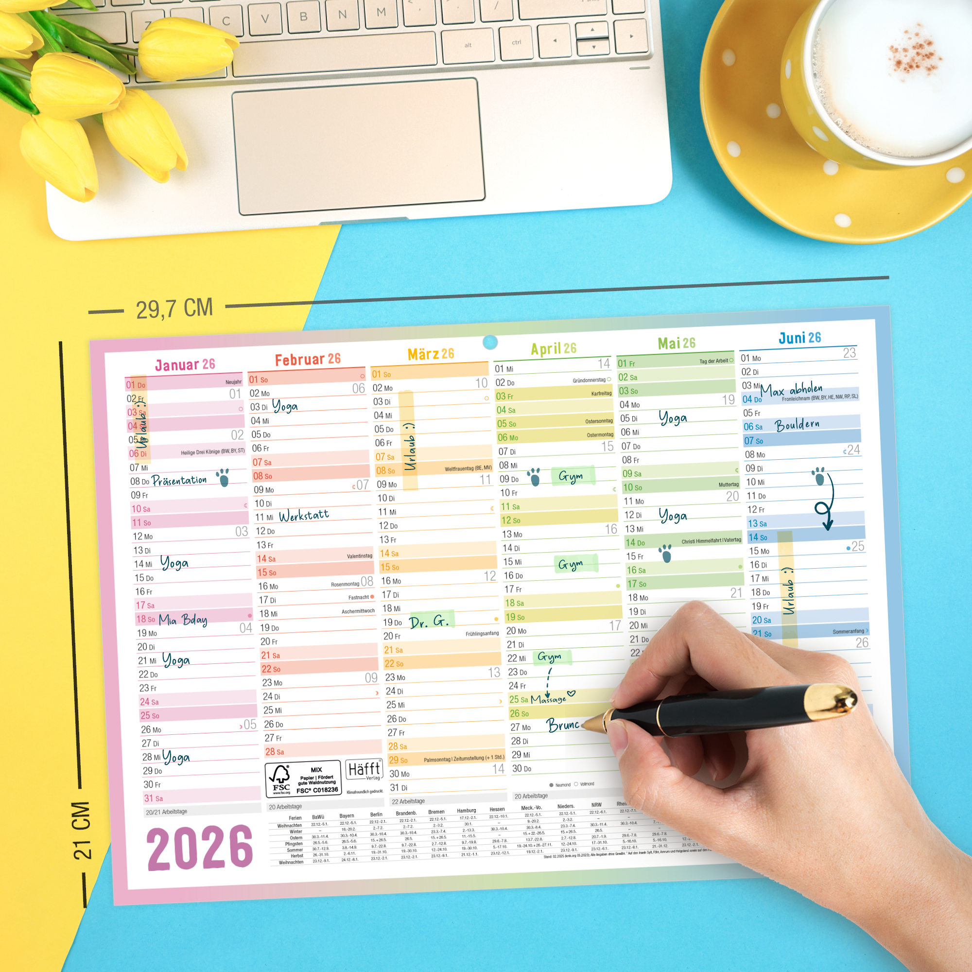 Artikelbild 5 des Artikels “Tafelkalender Premium 2026 A4 [Rainbow] “