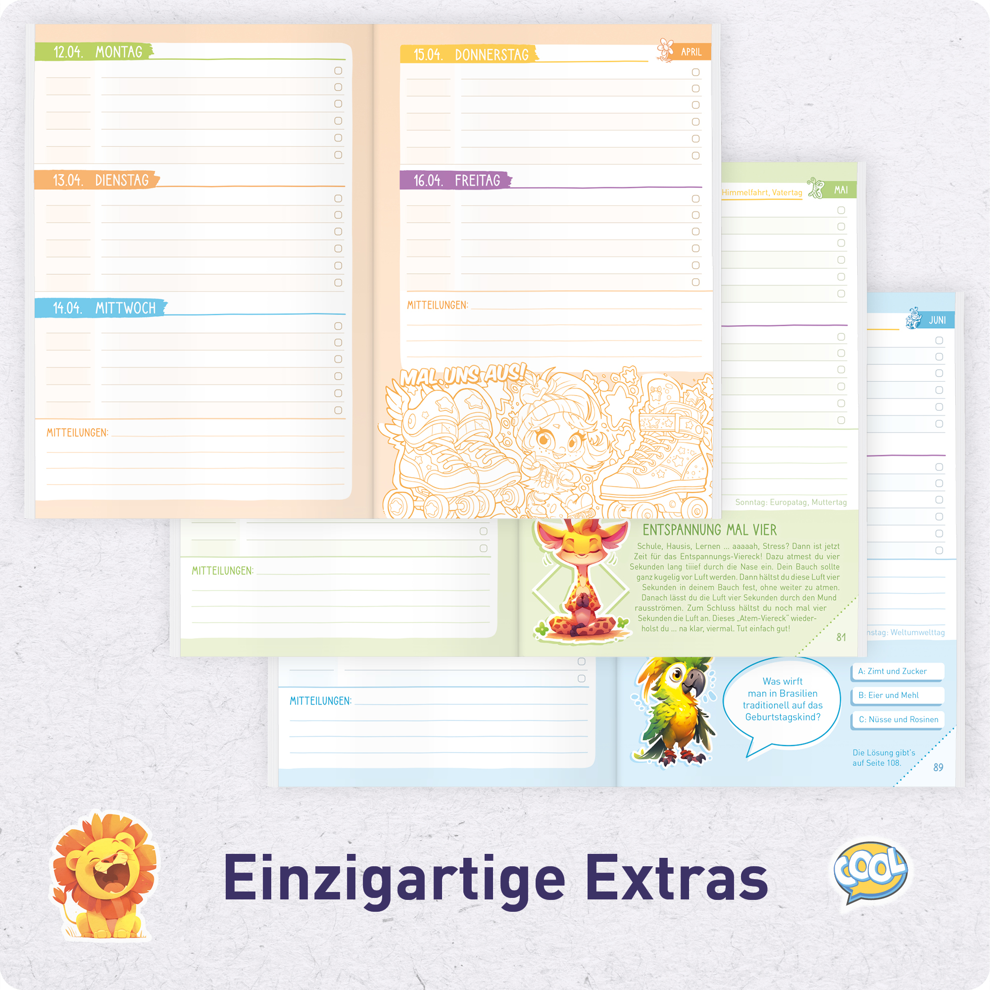 Artikelbild 6 des Artikels “Hausaufgabenheft Grundschule 2026/2027 A5 mit Datum [Einhorn] “