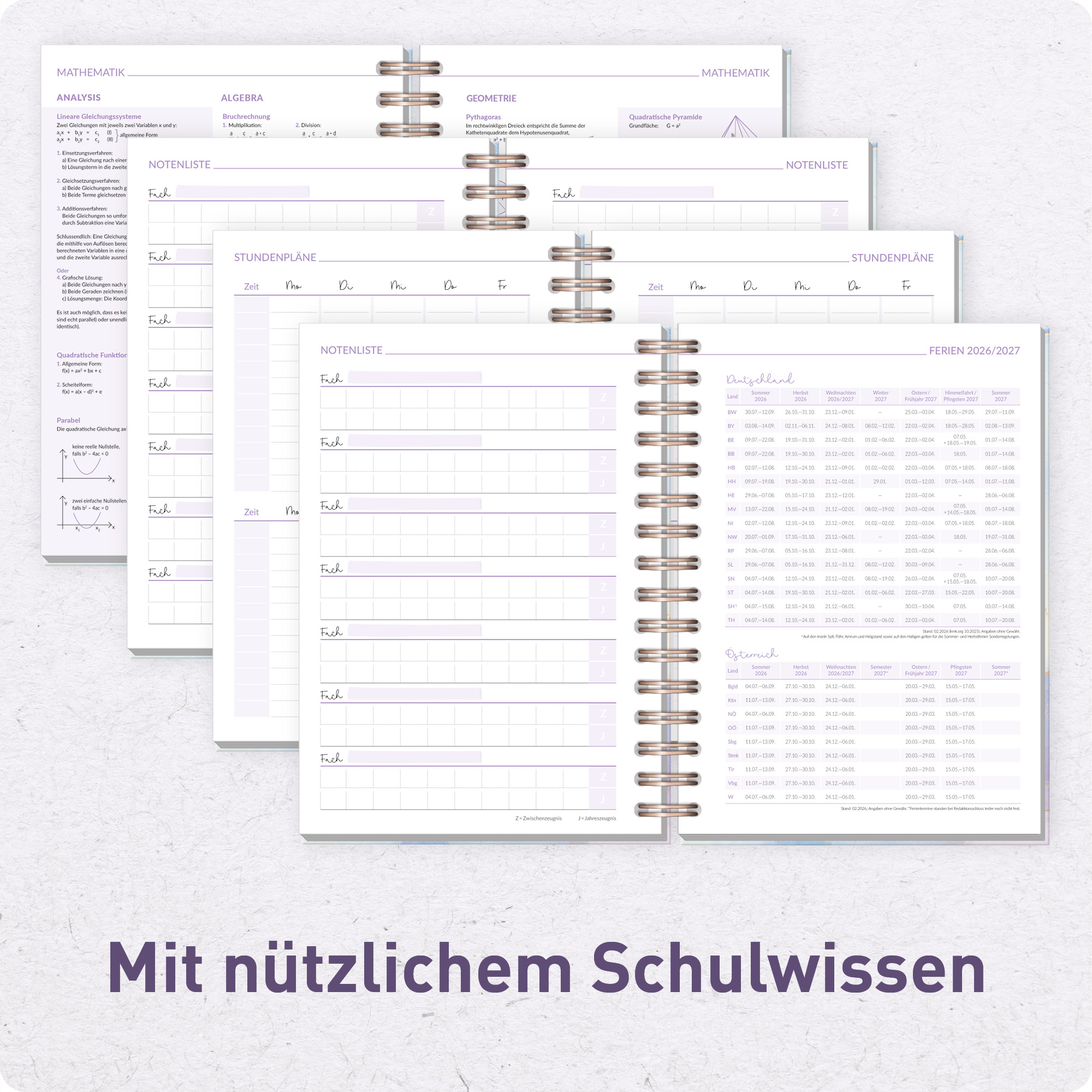 Artikelbild 6 des Artikels “Häfft-Timer Fancy A5 2026/2027 [Bleu & Rosé] “