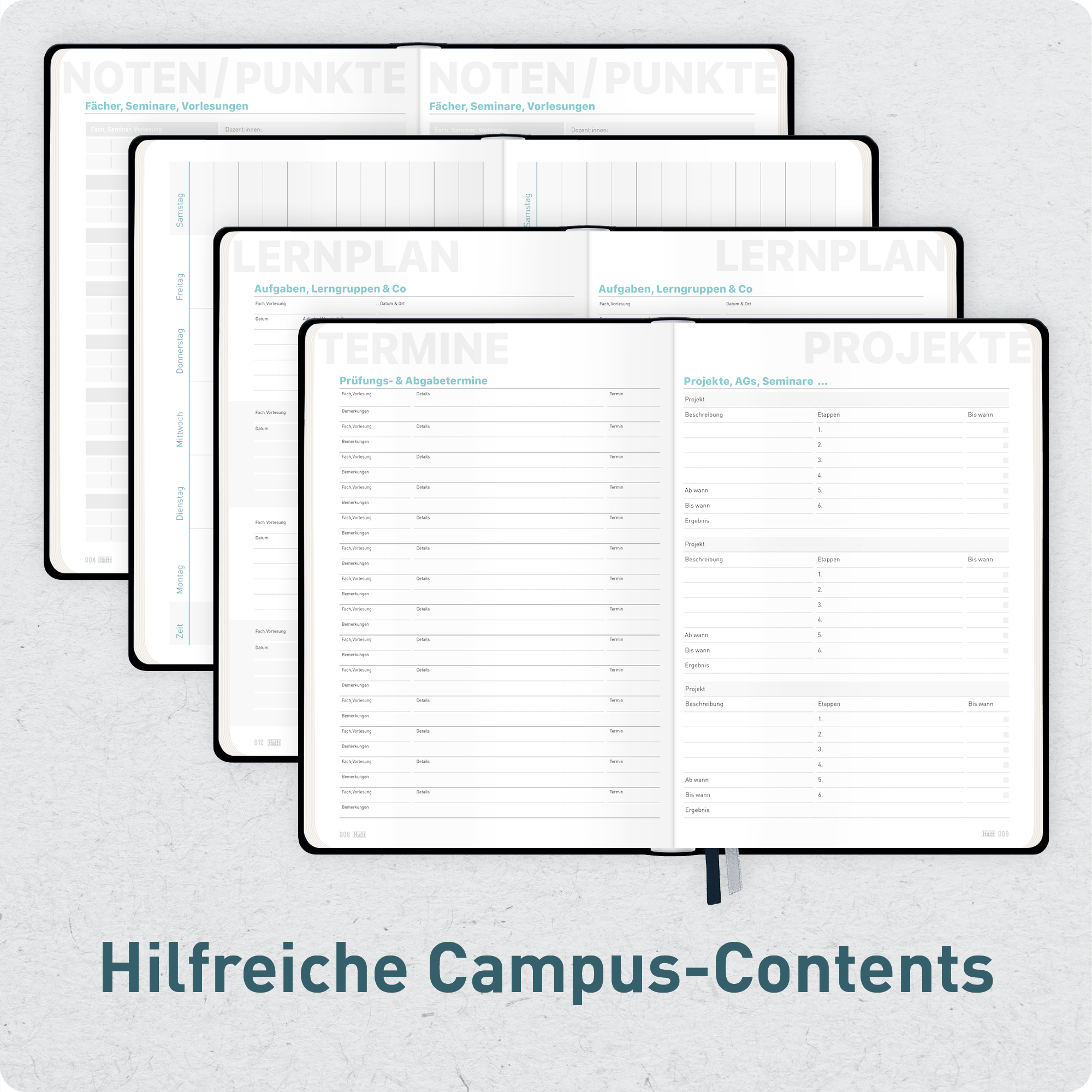 Artikelbild 6 des Artikels “Häfft-Timer Campus A5 2026/2027 [Black Edition] “
