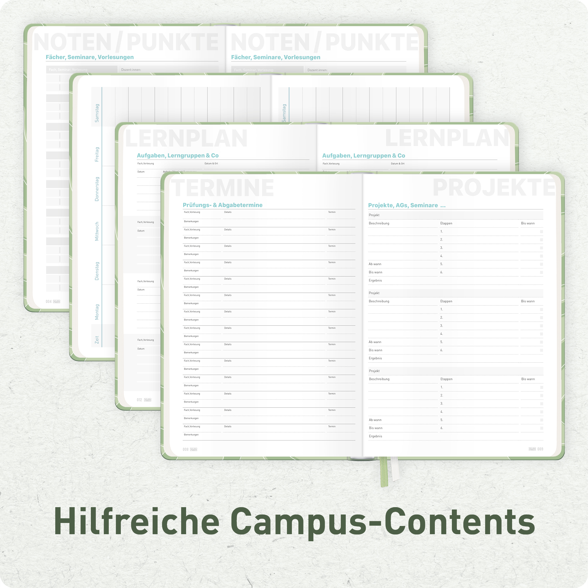Artikelbild 6 des Artikels “Häfft-Timer Campus A5 2026/2027 [Matcha Latte] “
