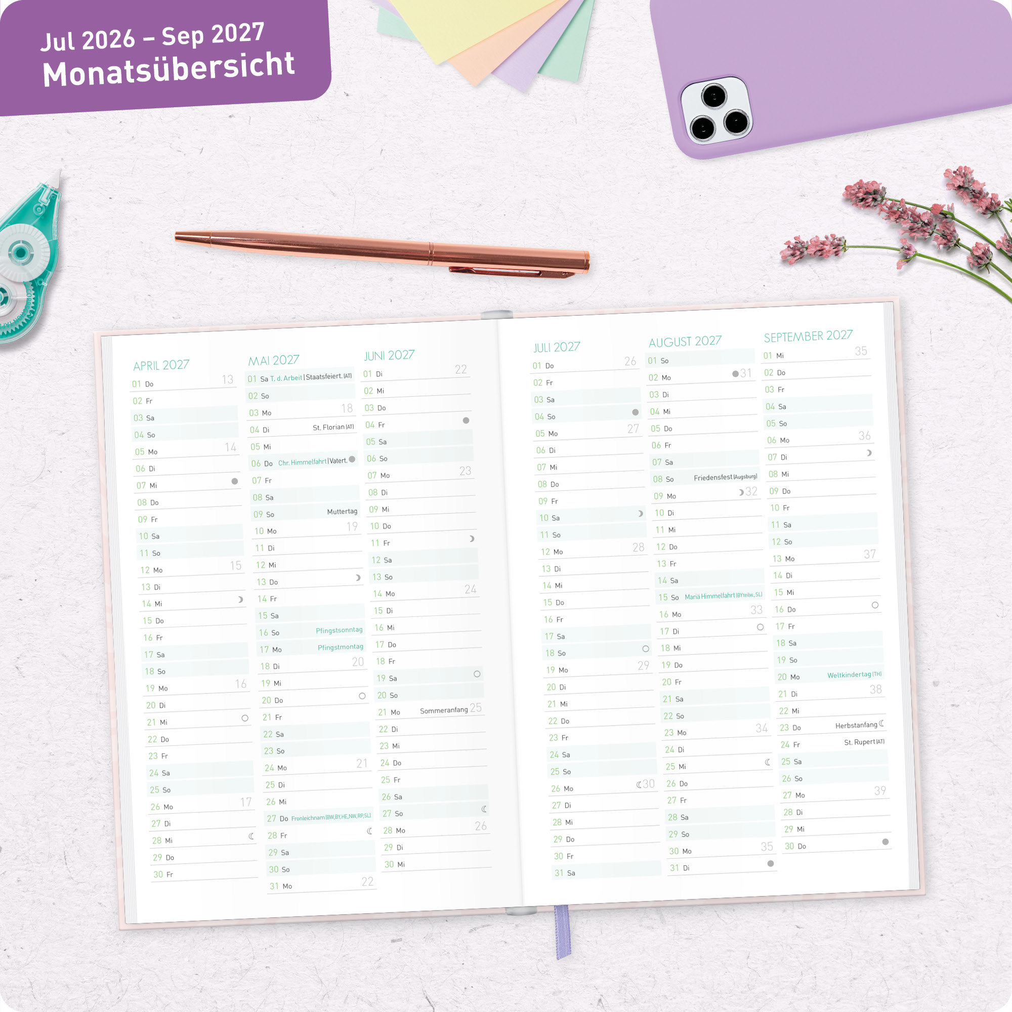 Artikelbild 6 des Artikels “Schulstuff Schüler:innen-Timer A5 2026/2027 [Candy] “