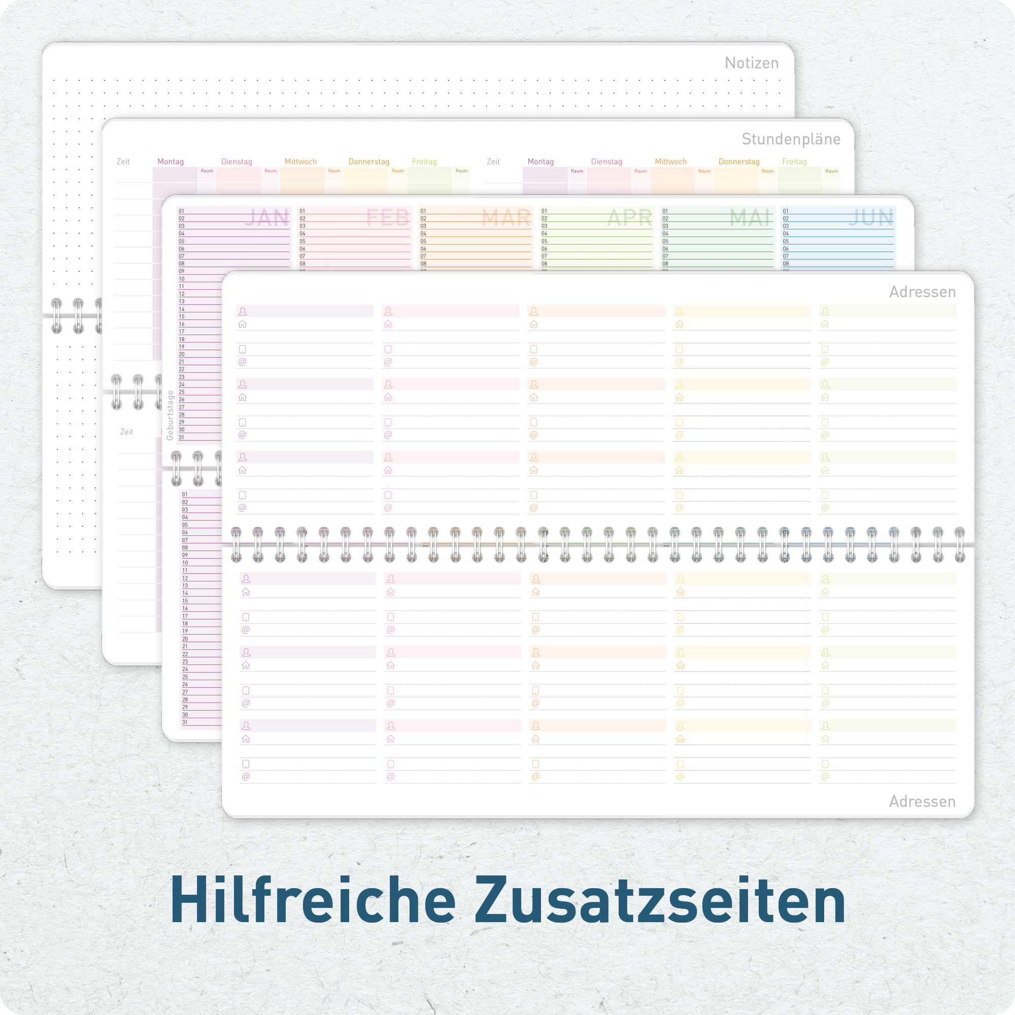Artikelbild 6 des Artikels “Wochen-Tischkalender Schuljahr 26/27 [Rainbow] “