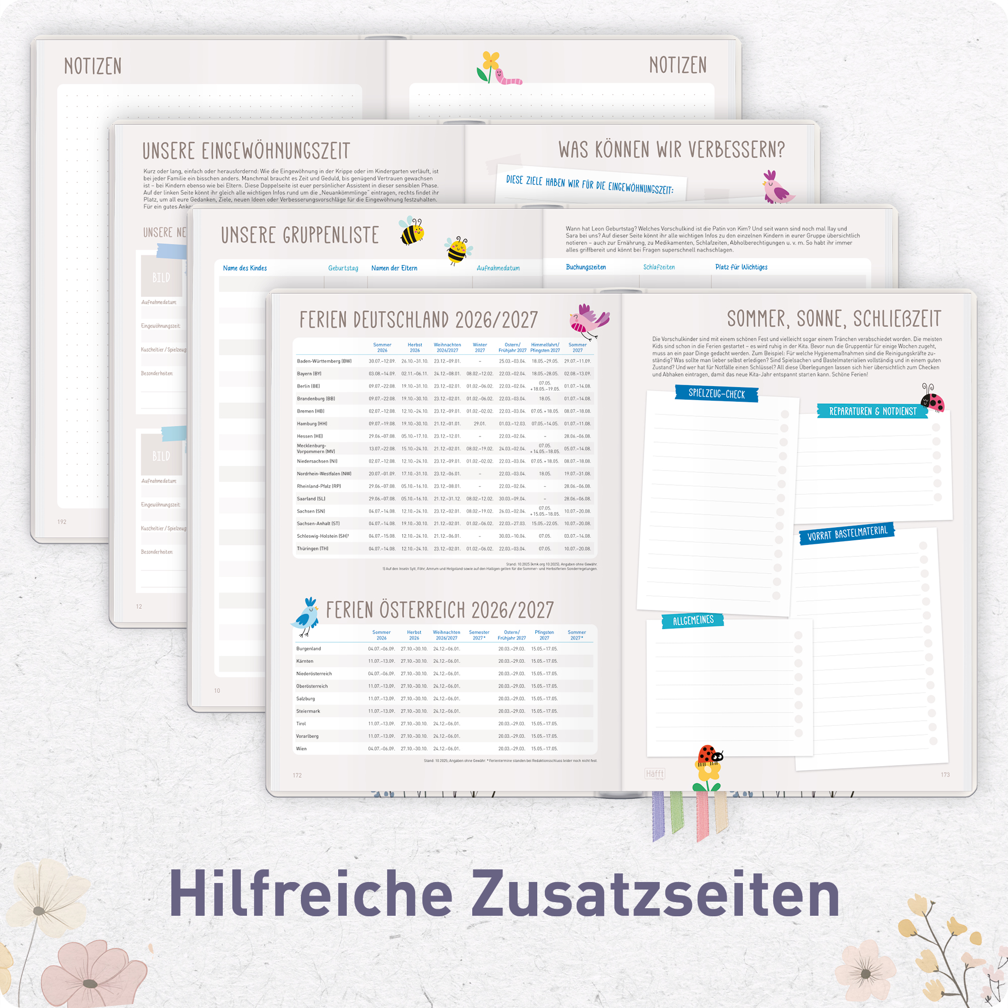 Artikelbild 6 des Artikels “Erzieher-Planer A5+ 26/27  [Flower Joy] “