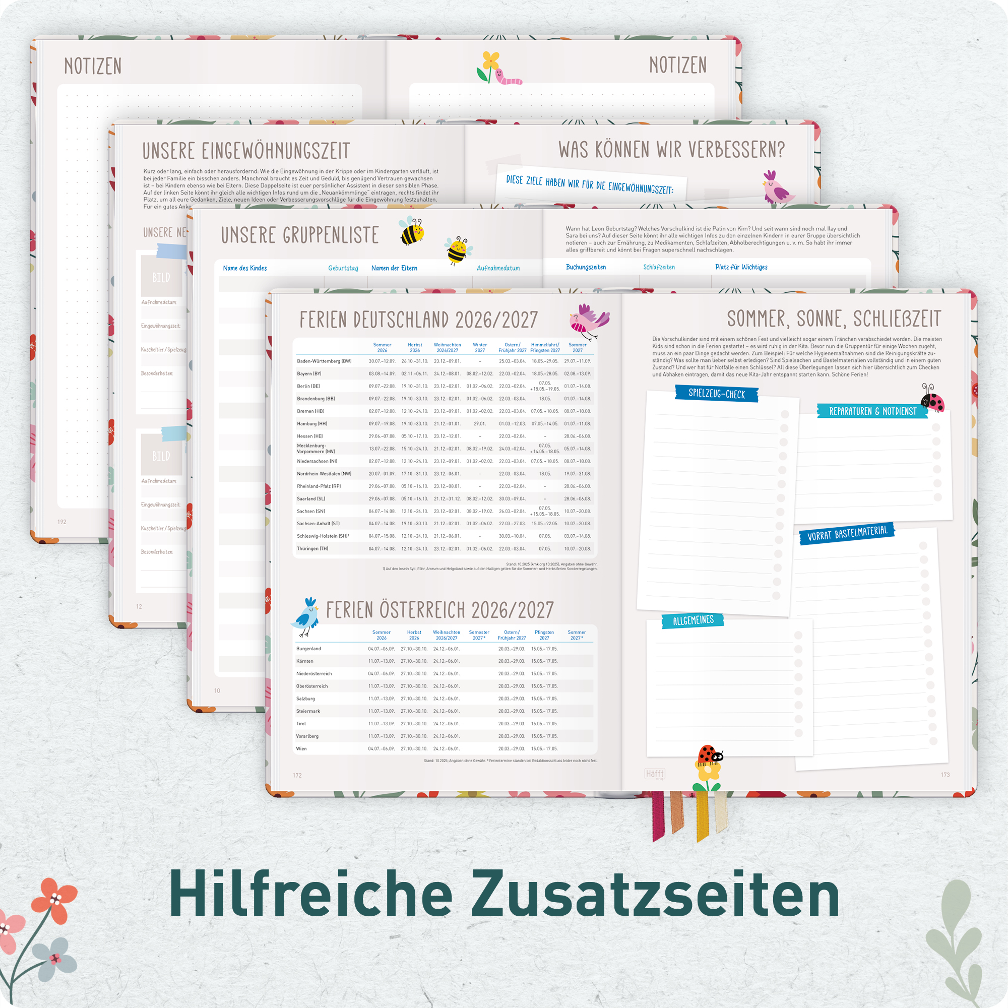 Artikelbild 6 des Artikels “Erzieher-Planer A5+ 26/27  [Wild Flower] “