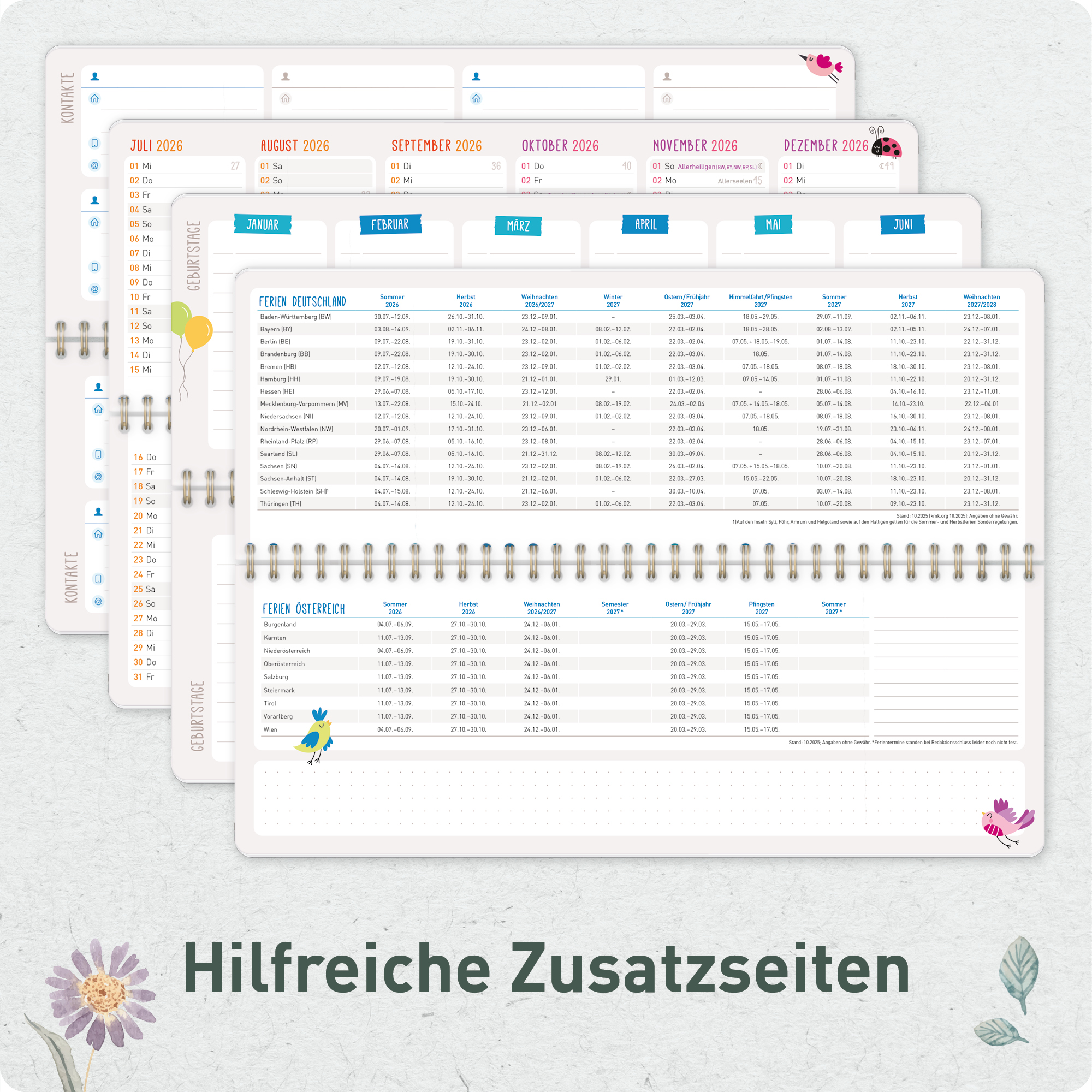 Artikelbild 6 des Artikels “Tischkalender Erzieher 26/27 [Flying Flowers] “