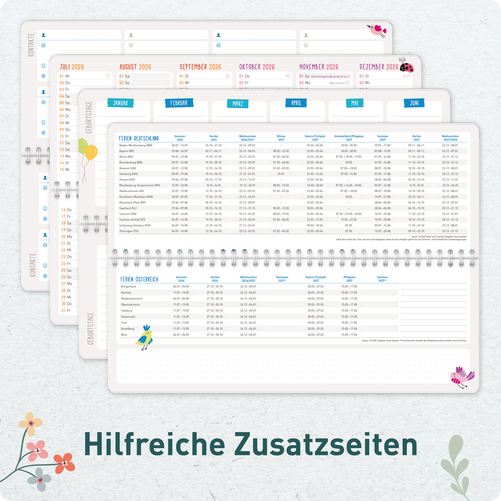 Artikelbild 6 des Artikels “Tischkalender Erzieher 26/27 [Wild Flower] “