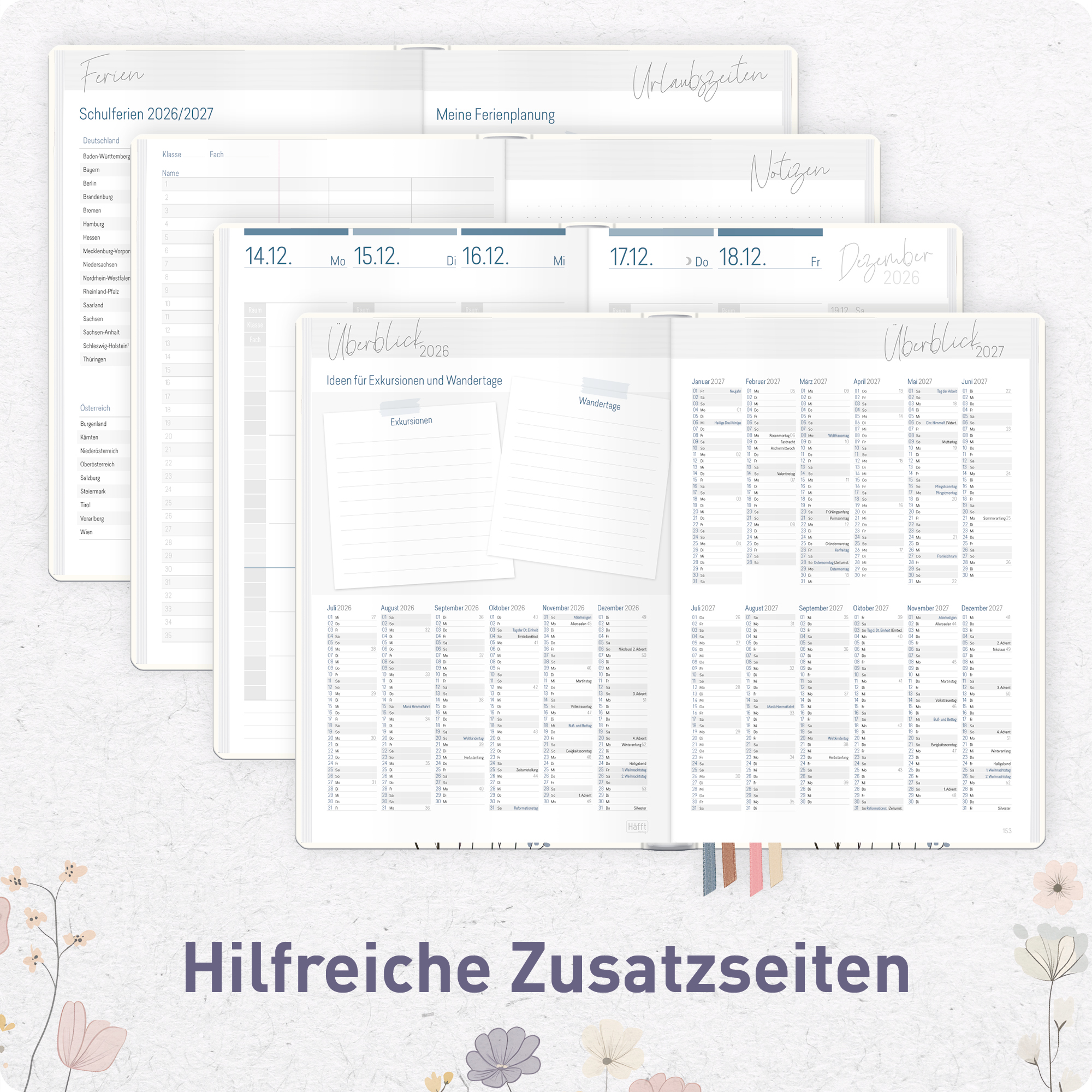 Artikelbild 6 des Artikels “Lehrer-Planer A5+ 26/27 [Flower Joy] “