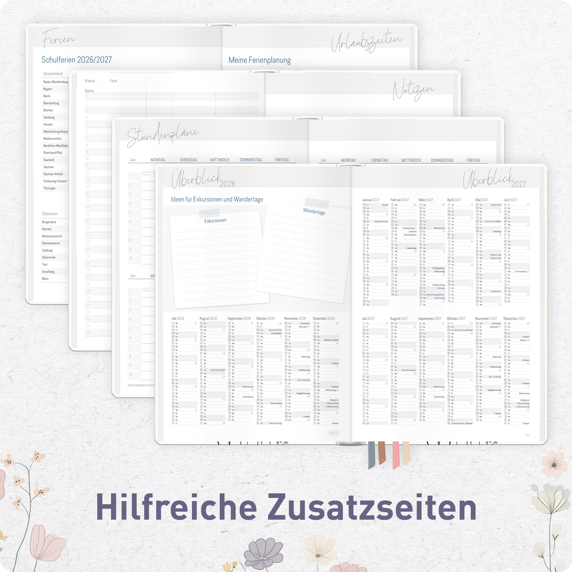 Artikelbild 6 des Artikels “Lehrer-Planer A5+ 26/27 [Flower Joy] “