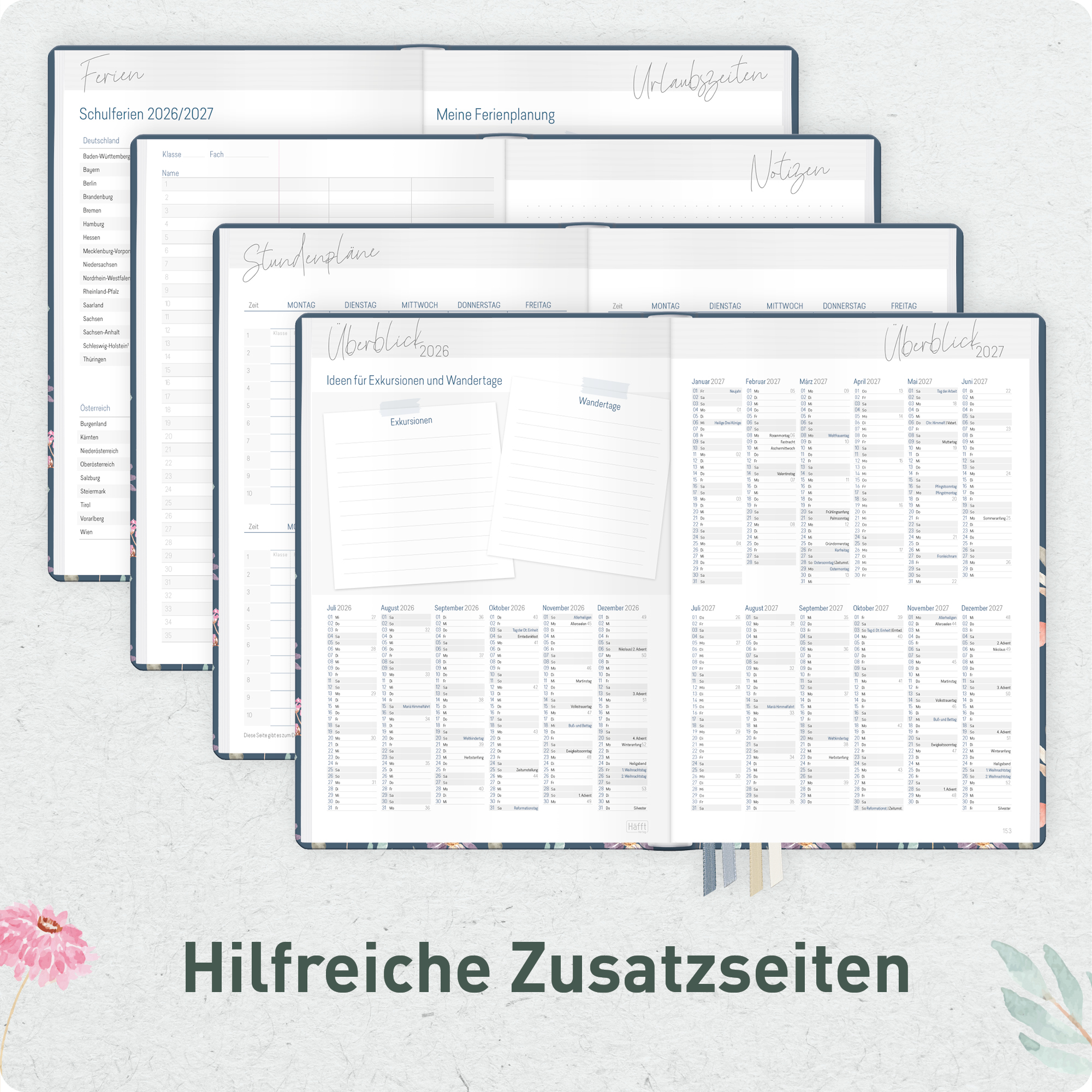 Artikelbild 6 des Artikels “Lehrer-Planer A5+ 26/27 [Flying Flowers] “