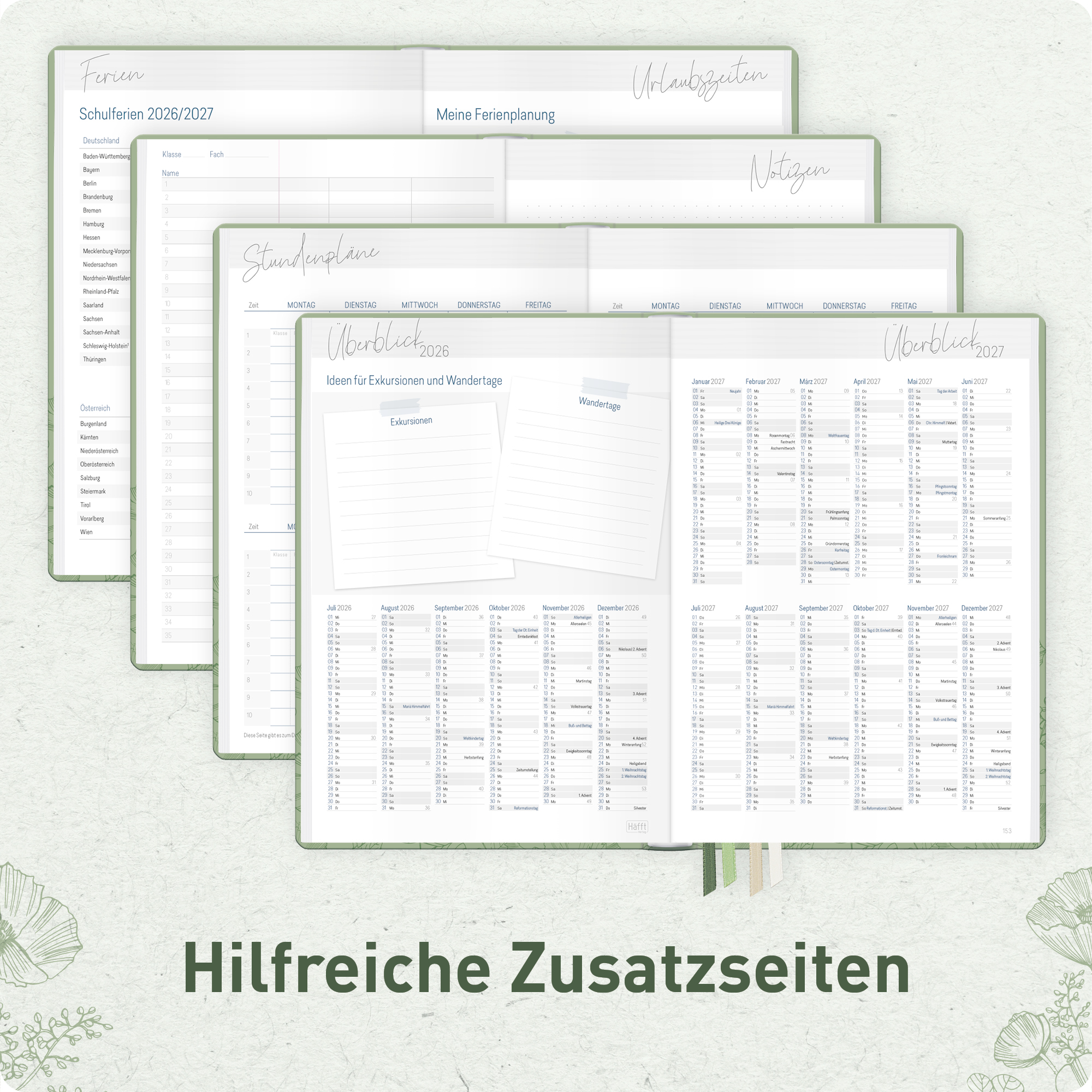 Artikelbild 6 des Artikels “Lehrer-Planer A5+ 26/27 [Green Poppy] “