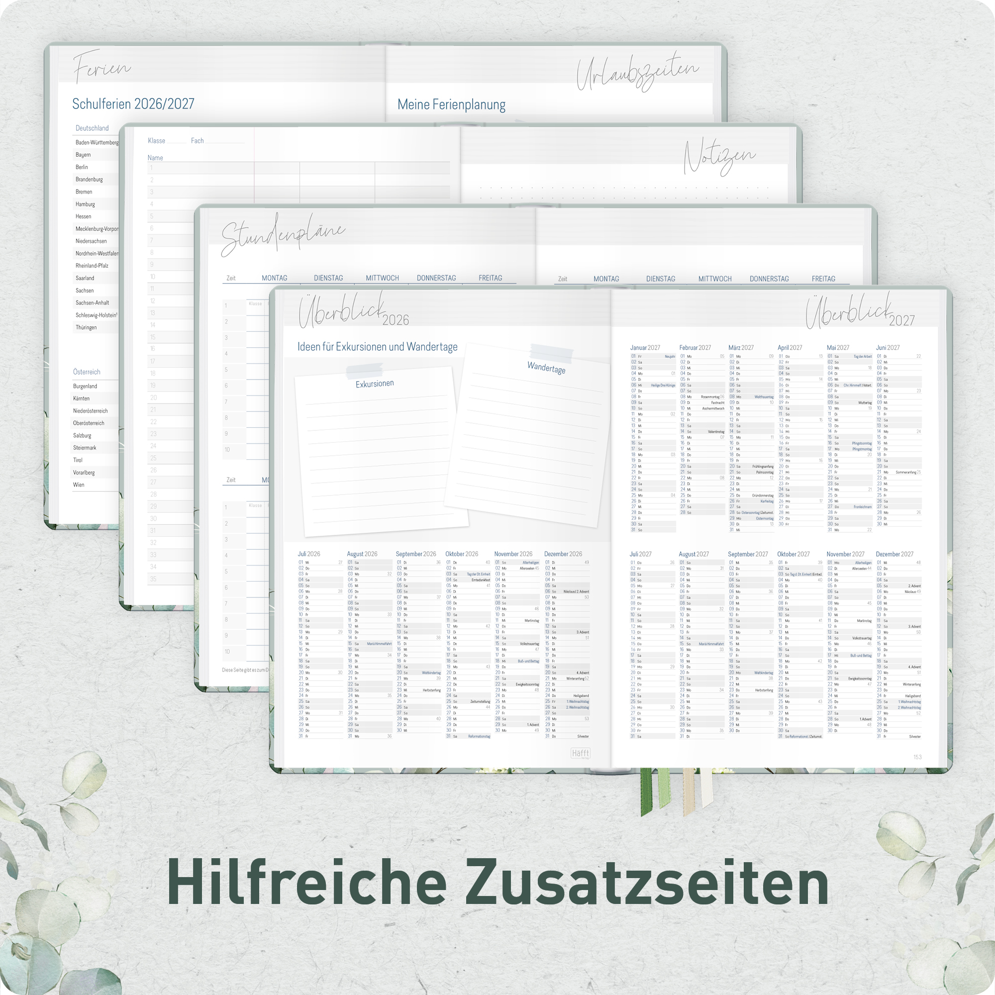 Artikelbild 6 des Artikels “Lehrer-Planer A5+ 26/27 [Minty Leaves] “