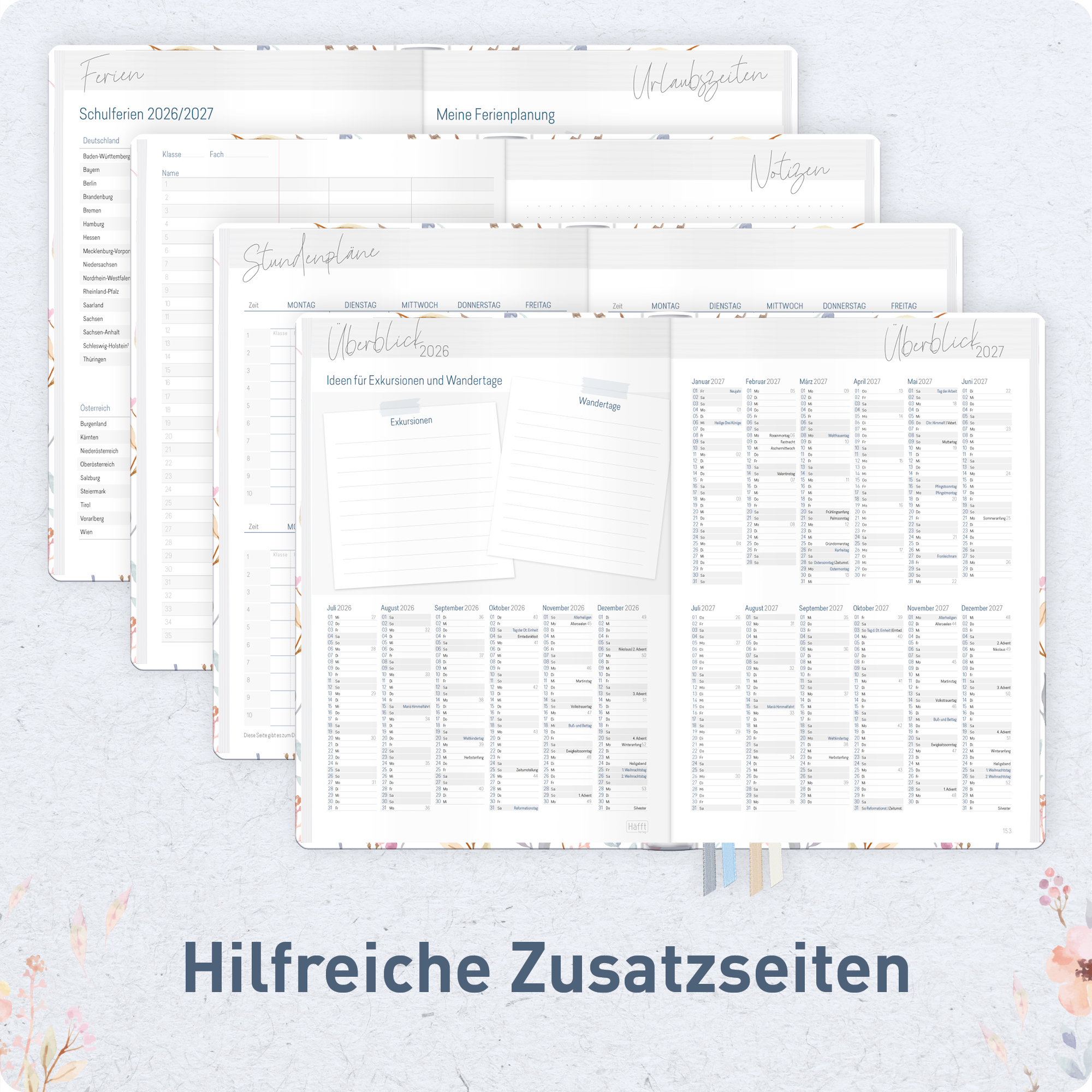 Artikelbild 6 des Artikels “Lehrer-Planer A5+ 26/27 [Sweet Flowers] “