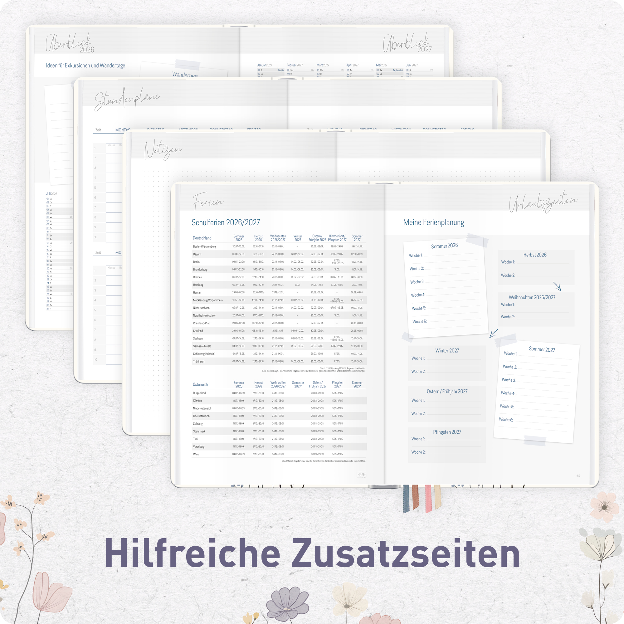 Artikelbild 6 des Artikels “Lehrer-Planer Maxi A4+ 26/27 [Flower Joy] “