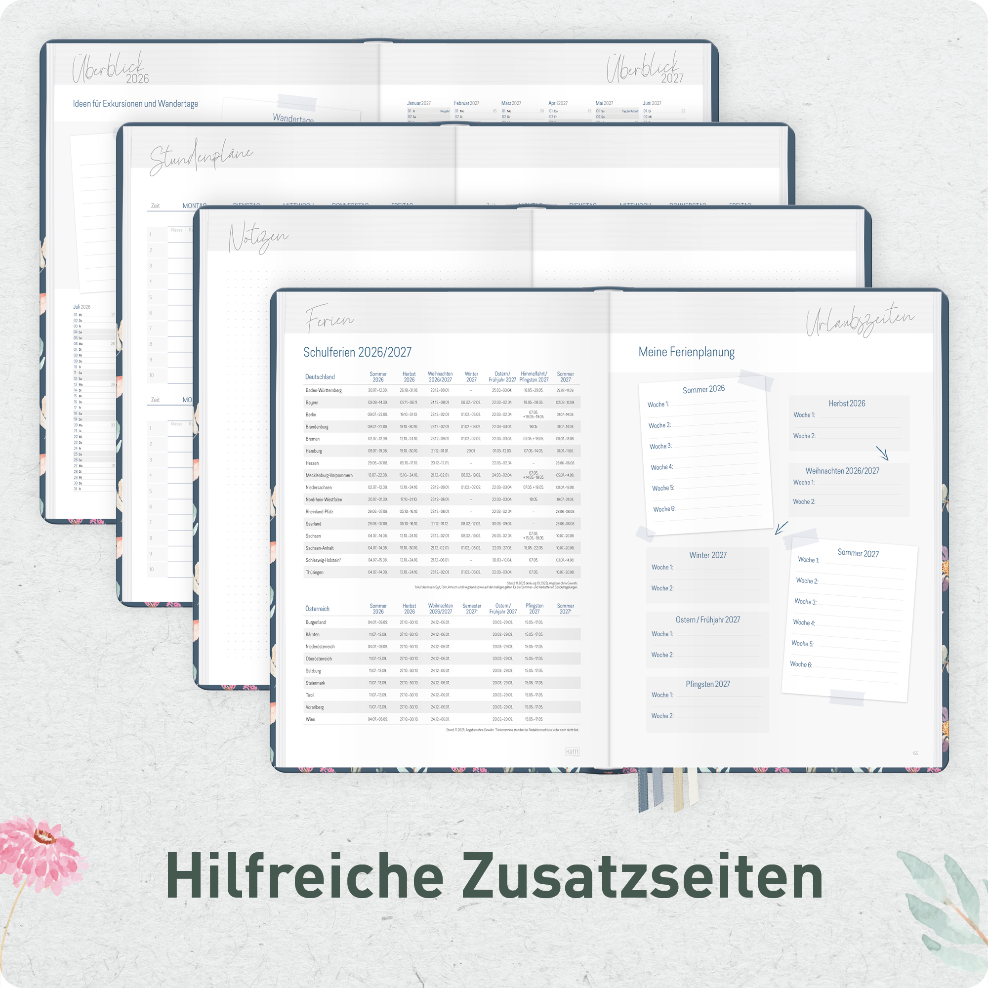 Artikelbild 6 des Artikels “Lehrer-Planer Maxi A4+ 26/27 [Flying Flowers] “