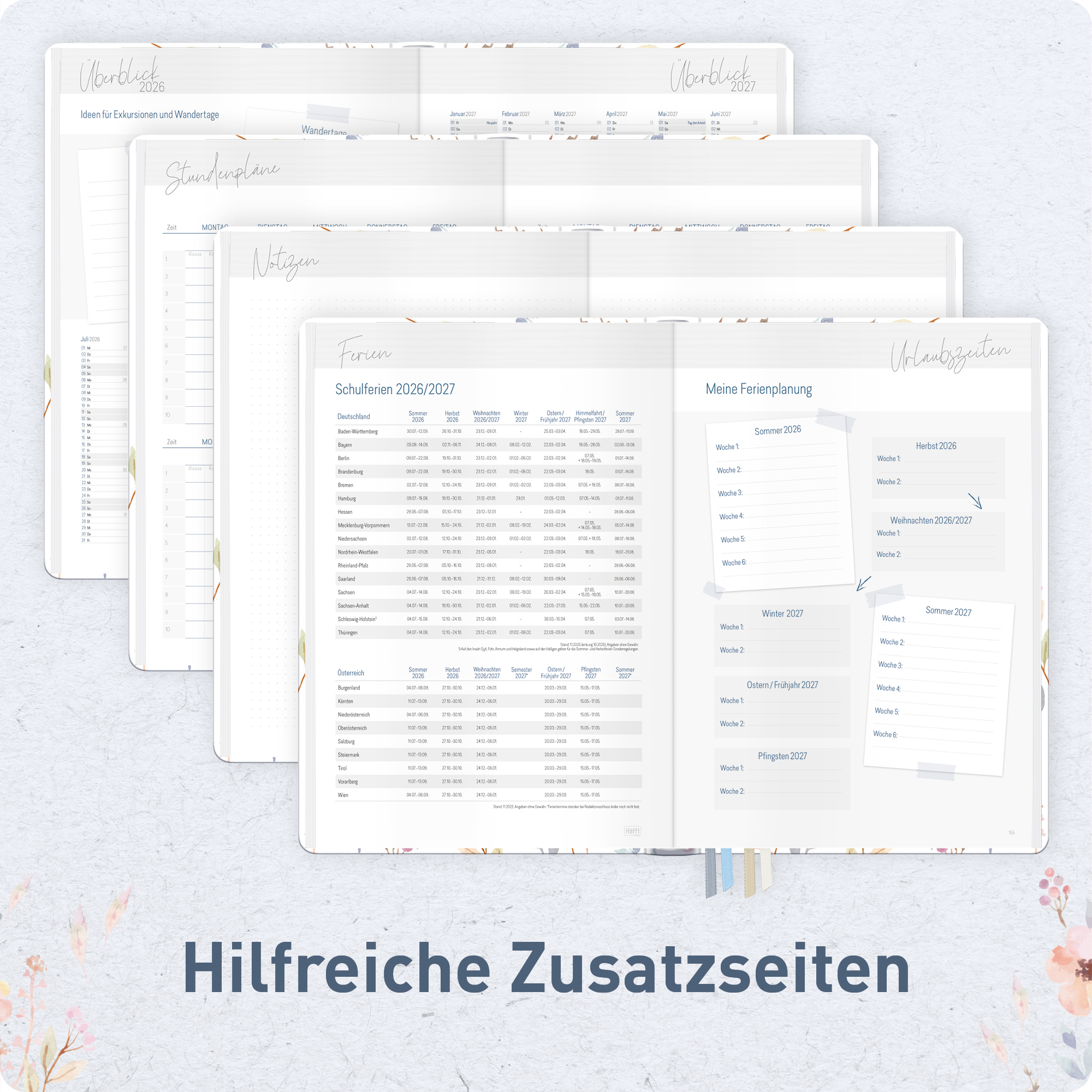 Artikelbild 6 des Artikels “Lehrer-Planer Maxi A4+ 26/27 [Sweet Flowers] “