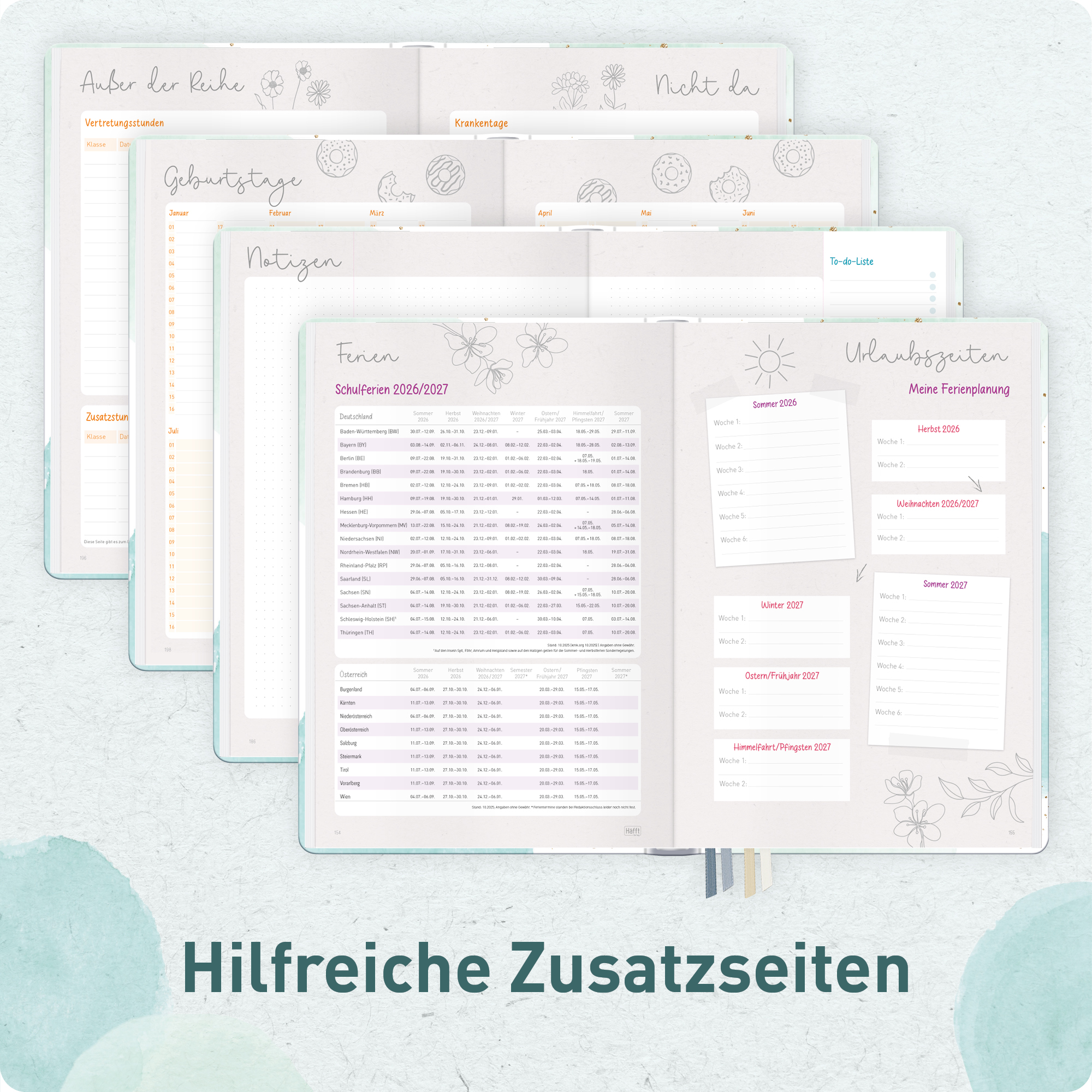 Artikelbild 6 des Artikels “Lehrer-Planer Grundschule A4+ 26/27 [Watercolor Dots] “