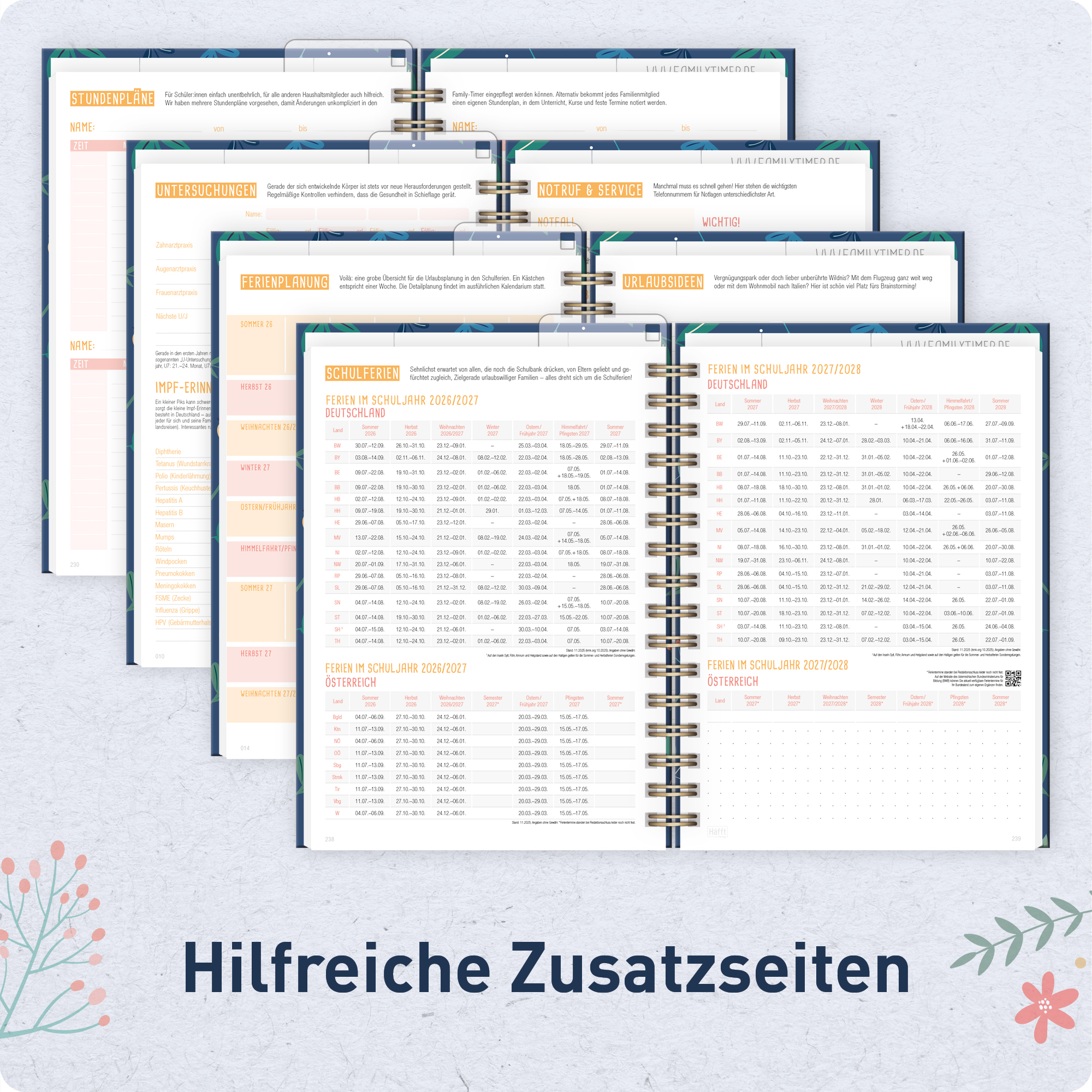 Artikelbild 6 des Artikels “Family-Timer A5 2026 2027 [Color Flowers] “