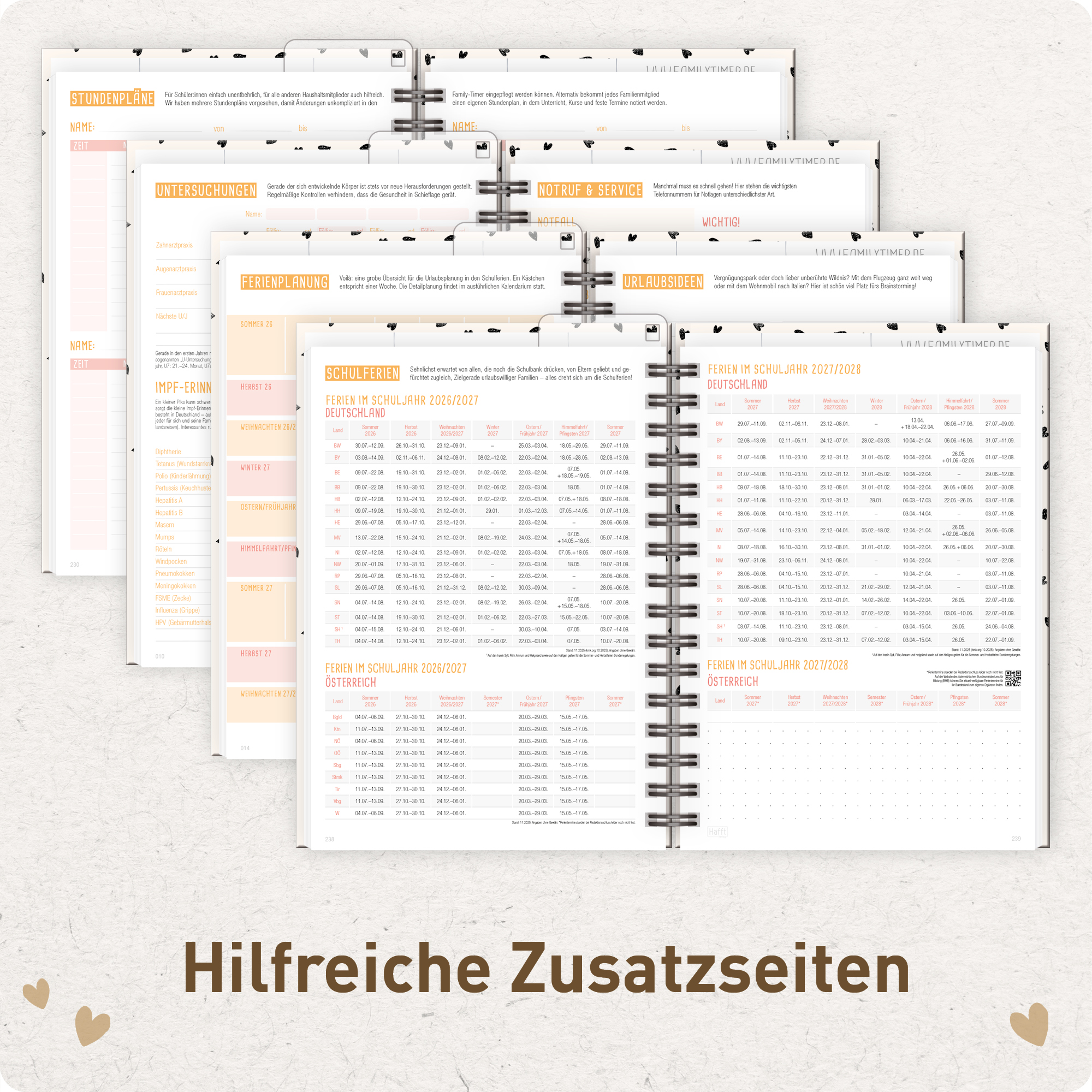 Artikelbild 6 des Artikels “Family-Timer A5 2026 2027 [Golden Hearts] “