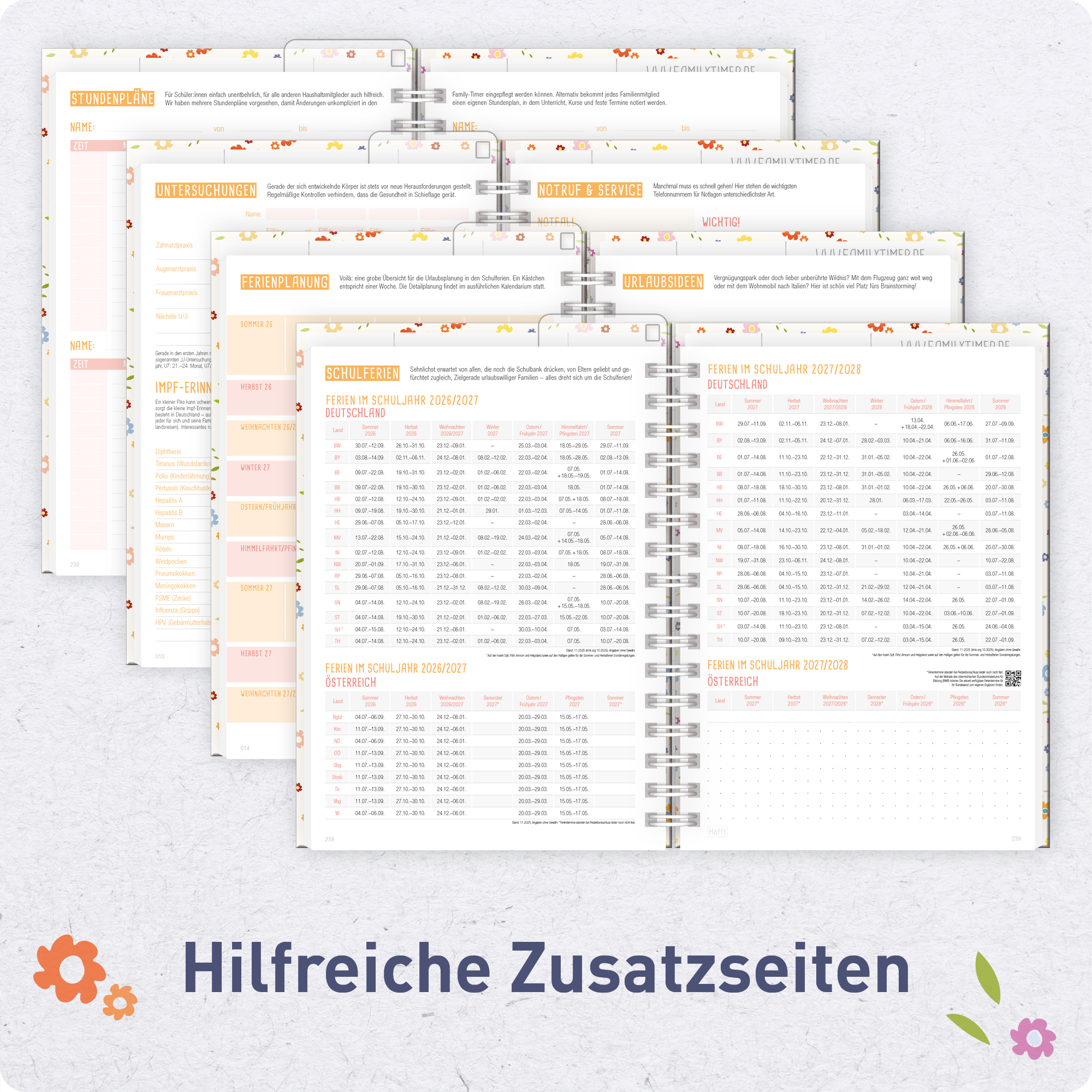 Artikelbild 6 des Artikels “Family-Timer A5 2026 2027 [Tiny Blossoms] “