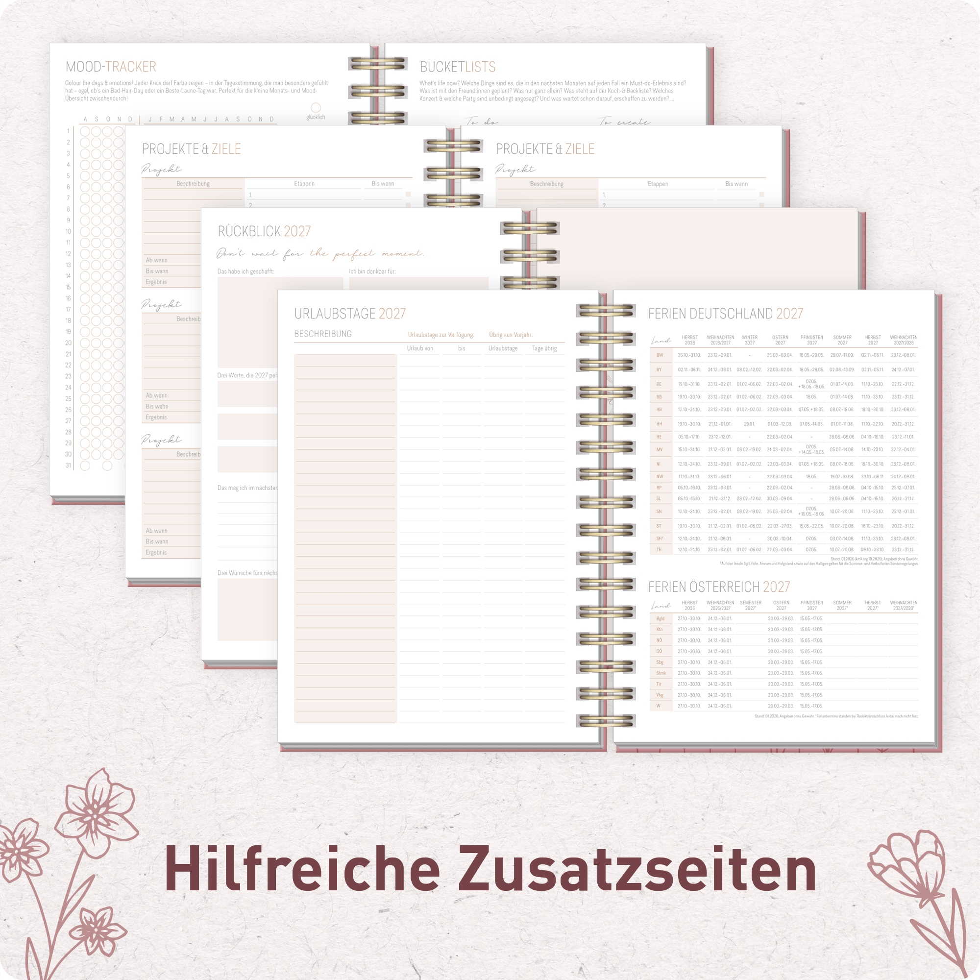 Artikelbild 6 des Artikels “Lieblings-Timer A5 2026/2027 A5 [Fine Flowers rosé] “