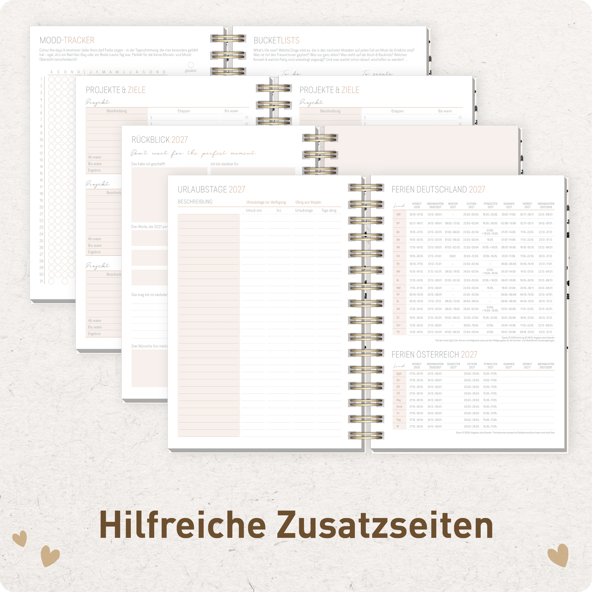 Artikelbild 6 des Artikels “Lieblings-Timer A5 2026/2027 [Golden Hearts] “