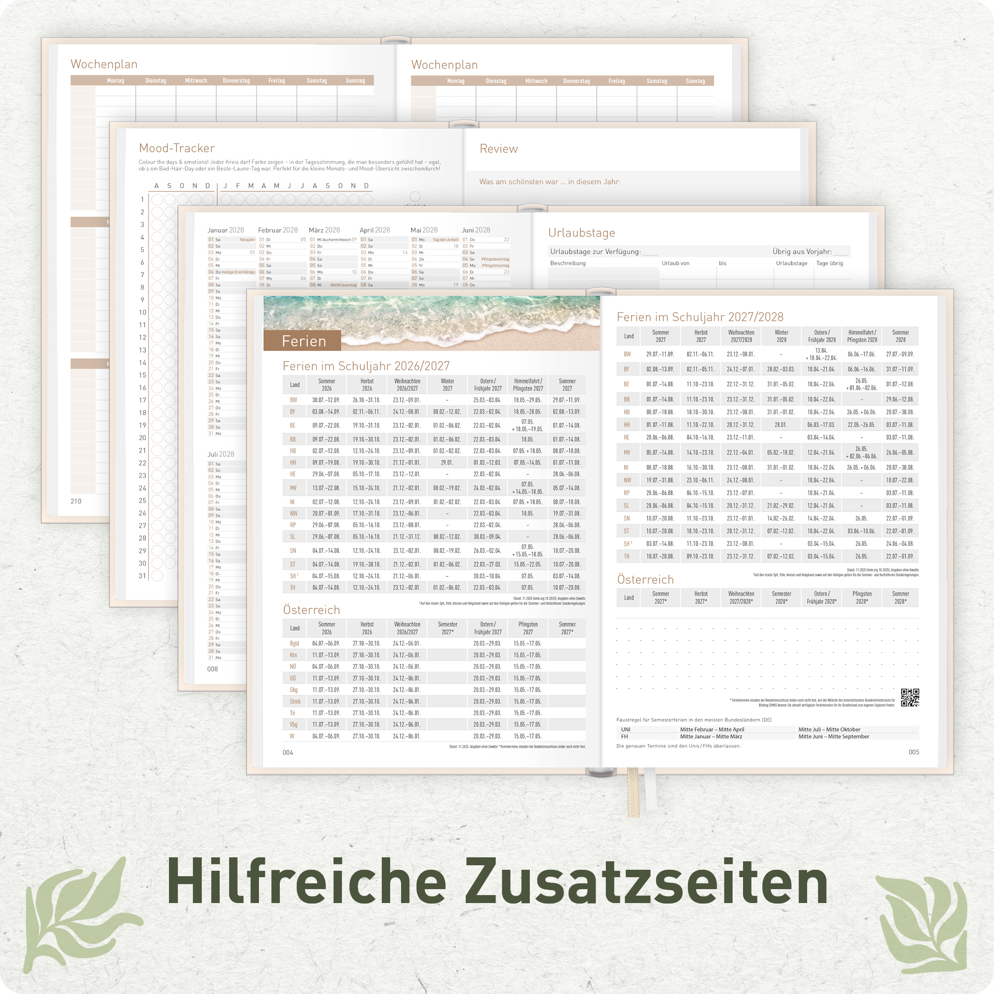 Artikelbild 6 des Artikels “Chäff-Timer A5 2026/2027 [Flower Power pink] “