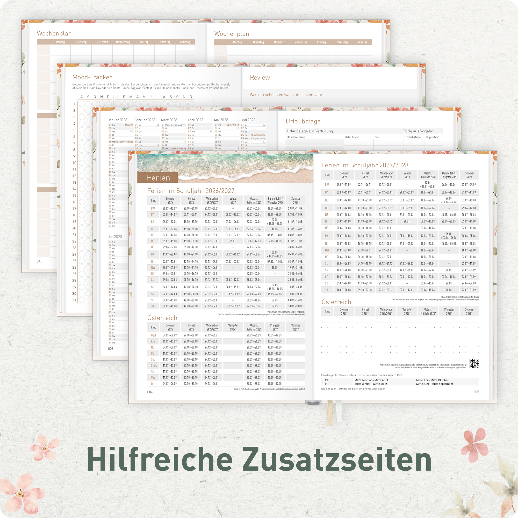 Artikelbild 6 des Artikels “Chäff-Timer Kalender A5 2026/2027 [Wild Blossoms] “