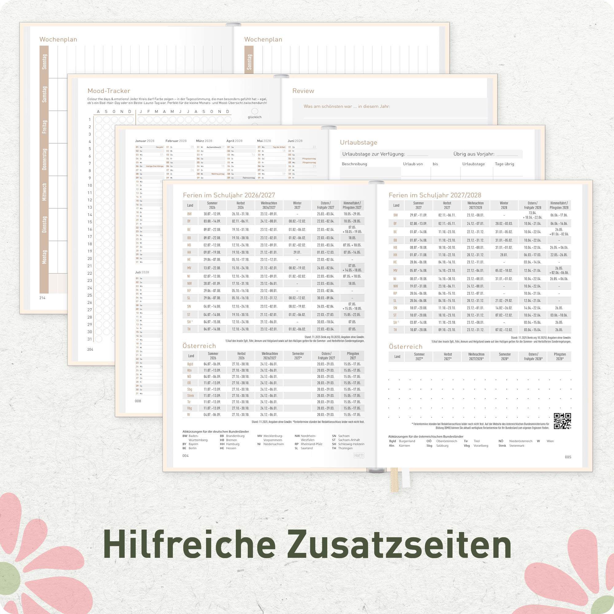 Artikelbild 6 des Artikels “Chäff-Timer Mini A6+ 2026/2027 [Flower Power pink] “