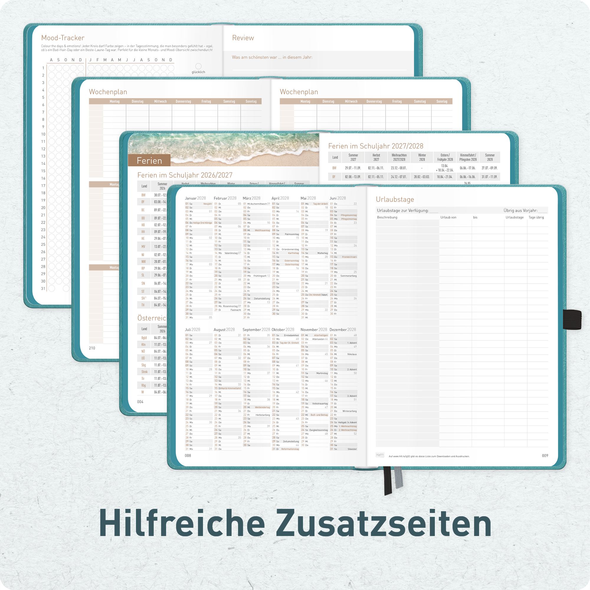Artikelbild 6 des Artikels “Chäff-Timer Deluxe A5 2026/2027 [Hellpetrol] “