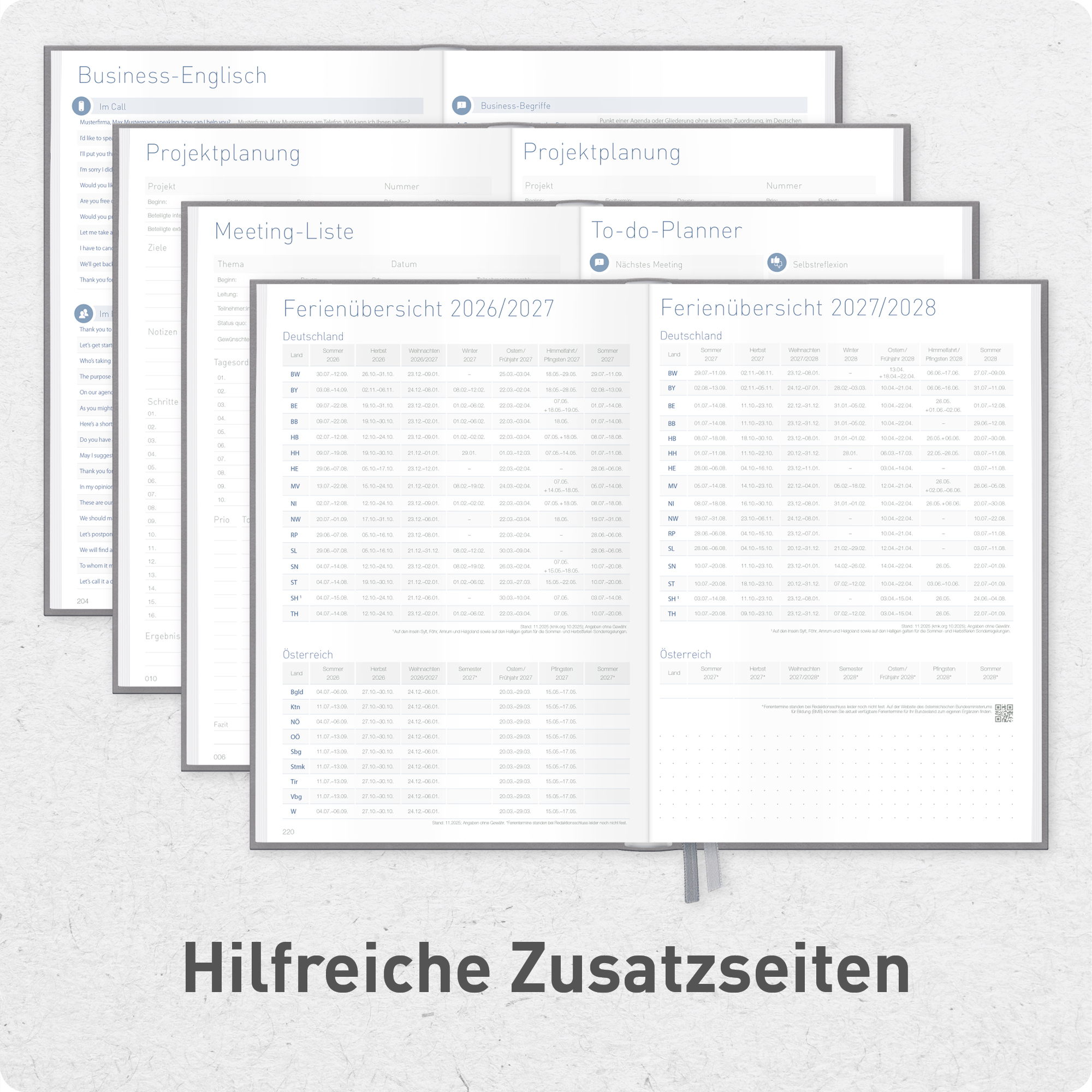 Artikelbild 6 des Artikels “Business-Timer A5 2026/2027 [Grau-Rosé] “