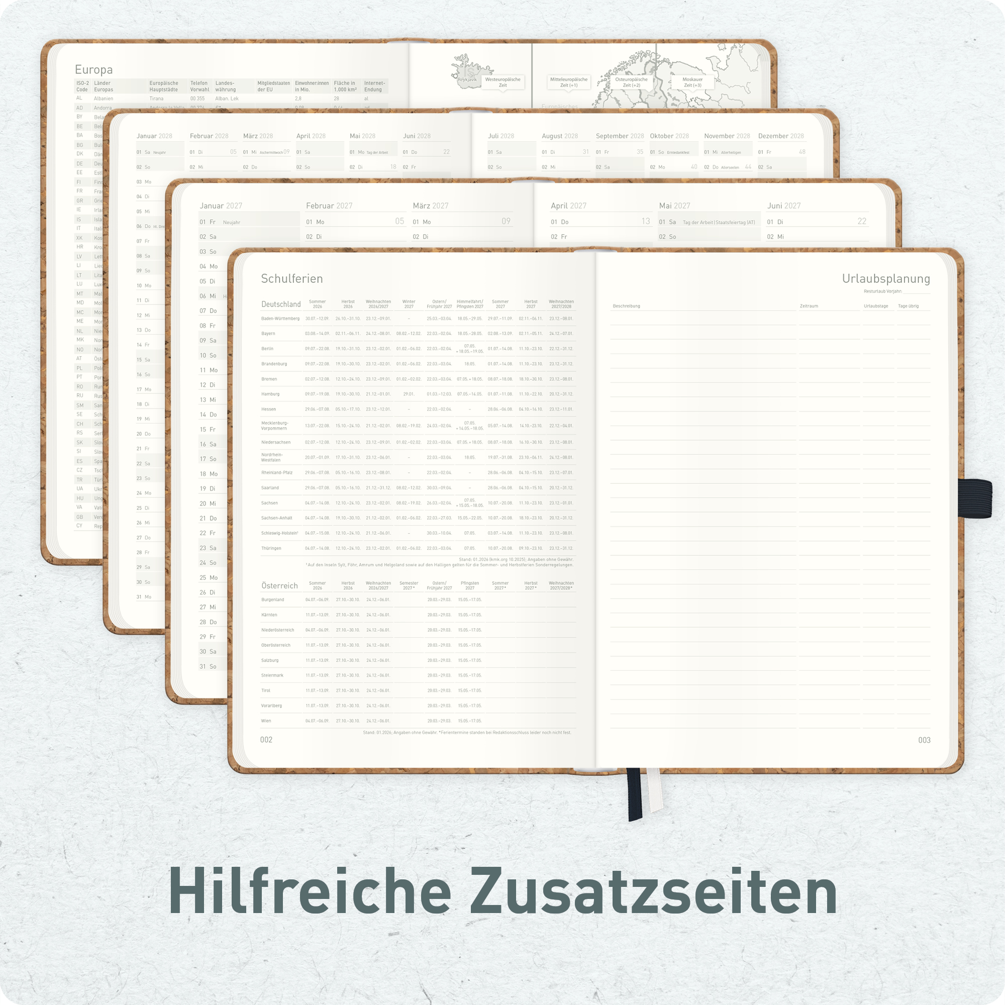 Artikelbild 6 des Artikels “Wochen-Notiz-Kalender 2026/2027 A5 [Kork] “