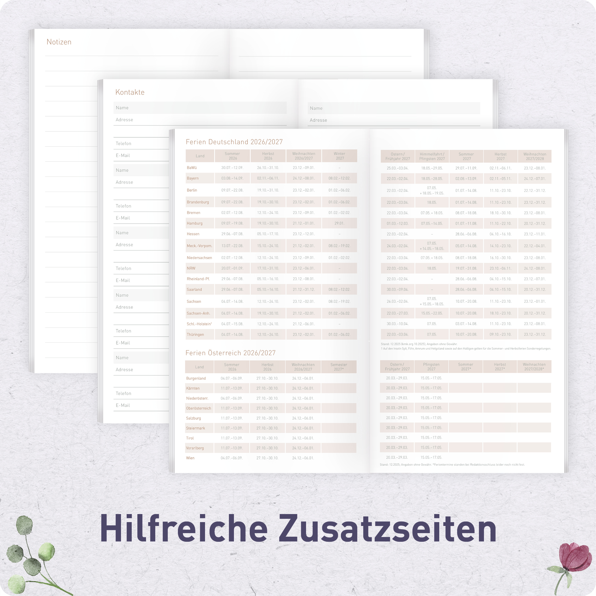 Artikelbild 6 des Artikels “Monatskalender 2026/2027 A6+ Slim Taschenkalender [Lilac Blossoms] “
