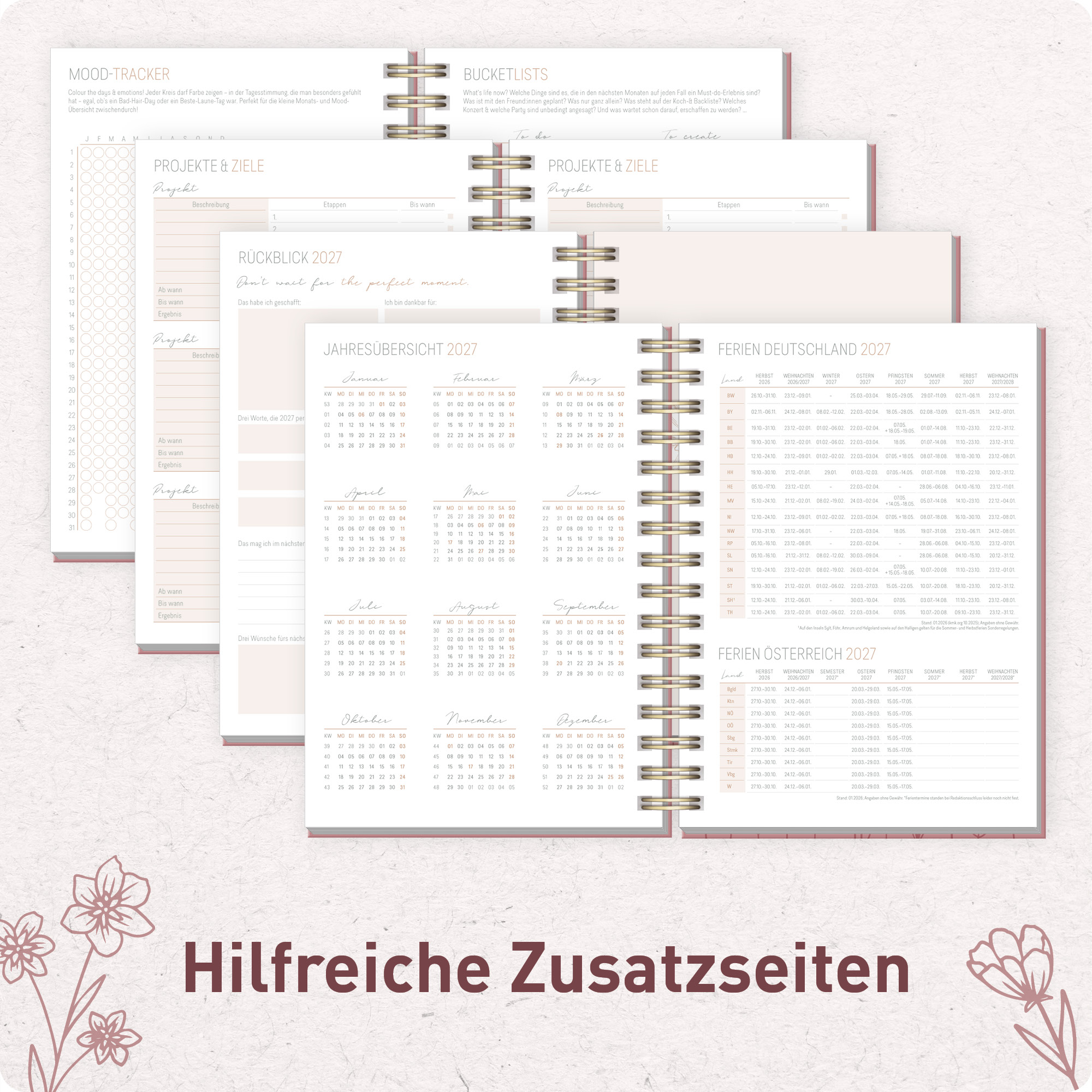 Artikelbild 6 des Artikels “Lieblings-Timer A5 2027 [Fine Flowers rosé] “