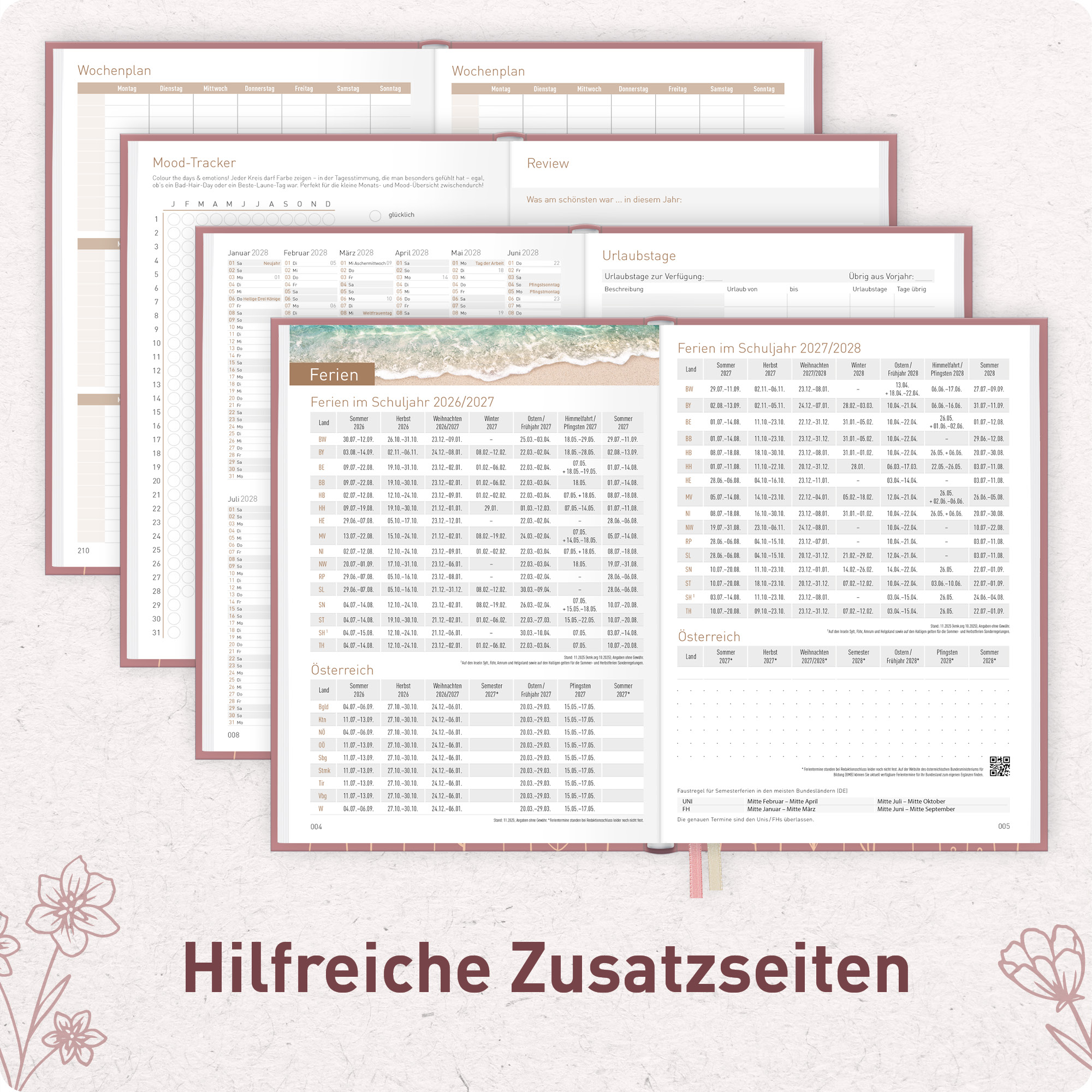 Artikelbild 6 des Artikels “Chäff-Timer Classic A5 2027 [Fine Flowers rosé] “