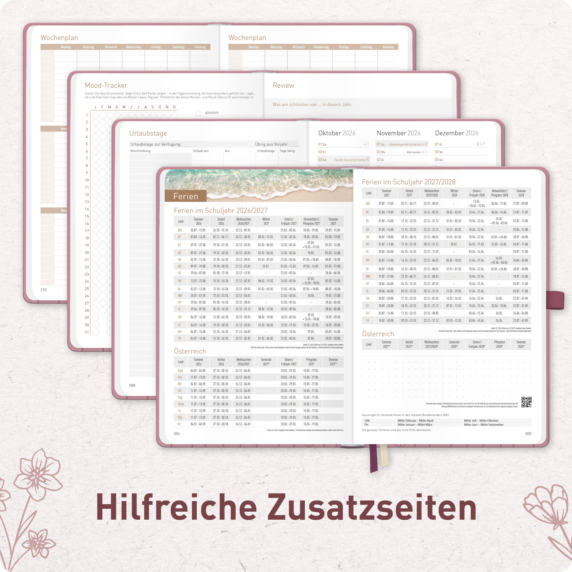 Artikelbild 6 des Artikels “Chäff-Timer Premium A5 2027 [Fine Flowers rosé] “