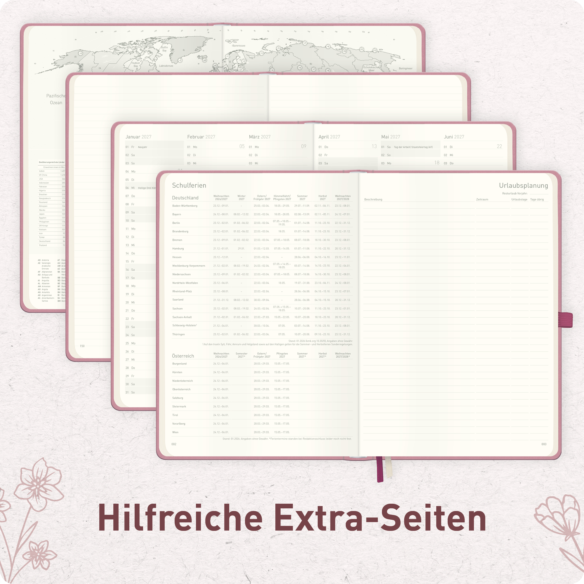 Artikelbild 6 des Artikels “Wochen-Notiz-Kalender A4 2027 [Fine Flowers] “