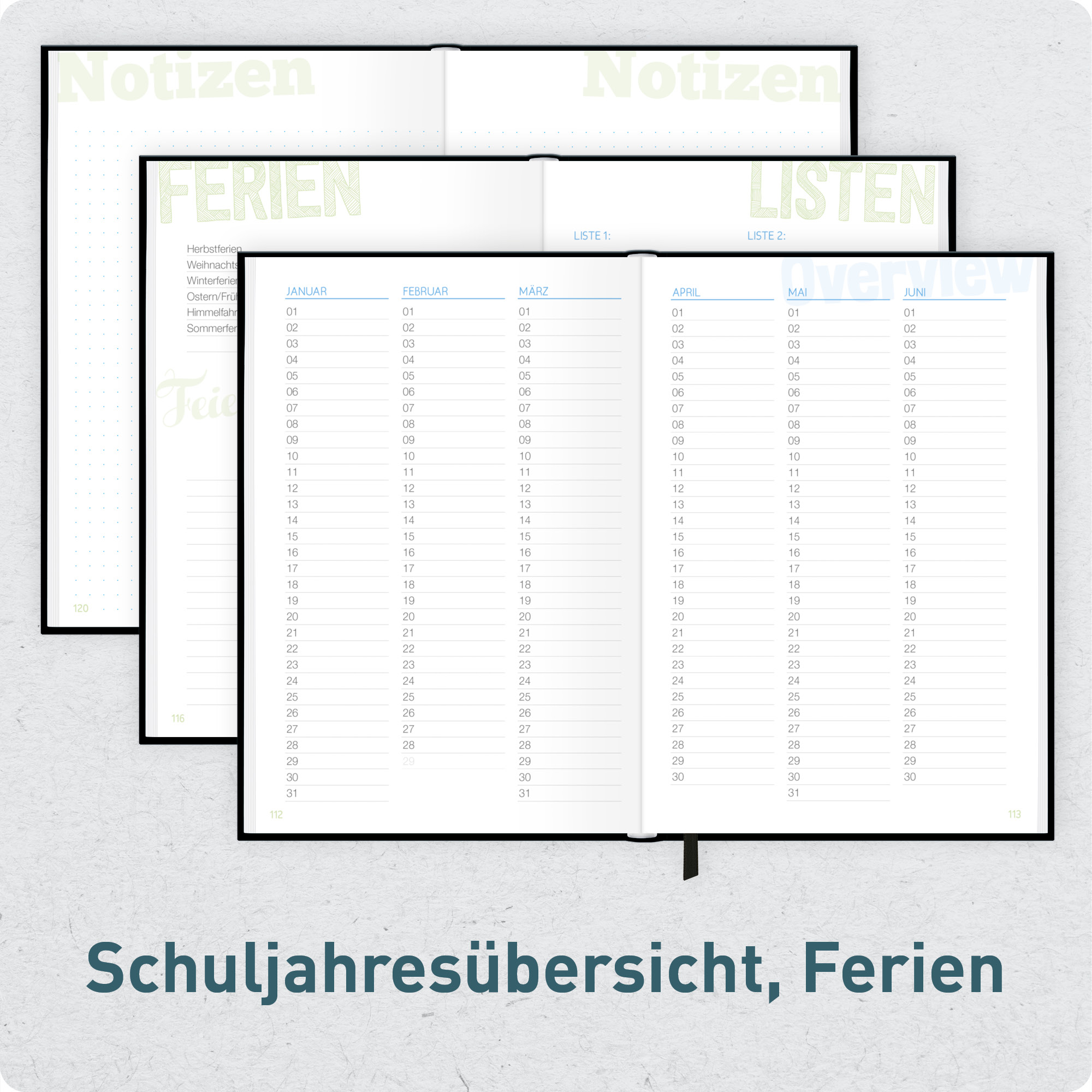 Artikelbild 6 des Artikels “Schulstuff Schülerplaner A5 [Black Pattern] “