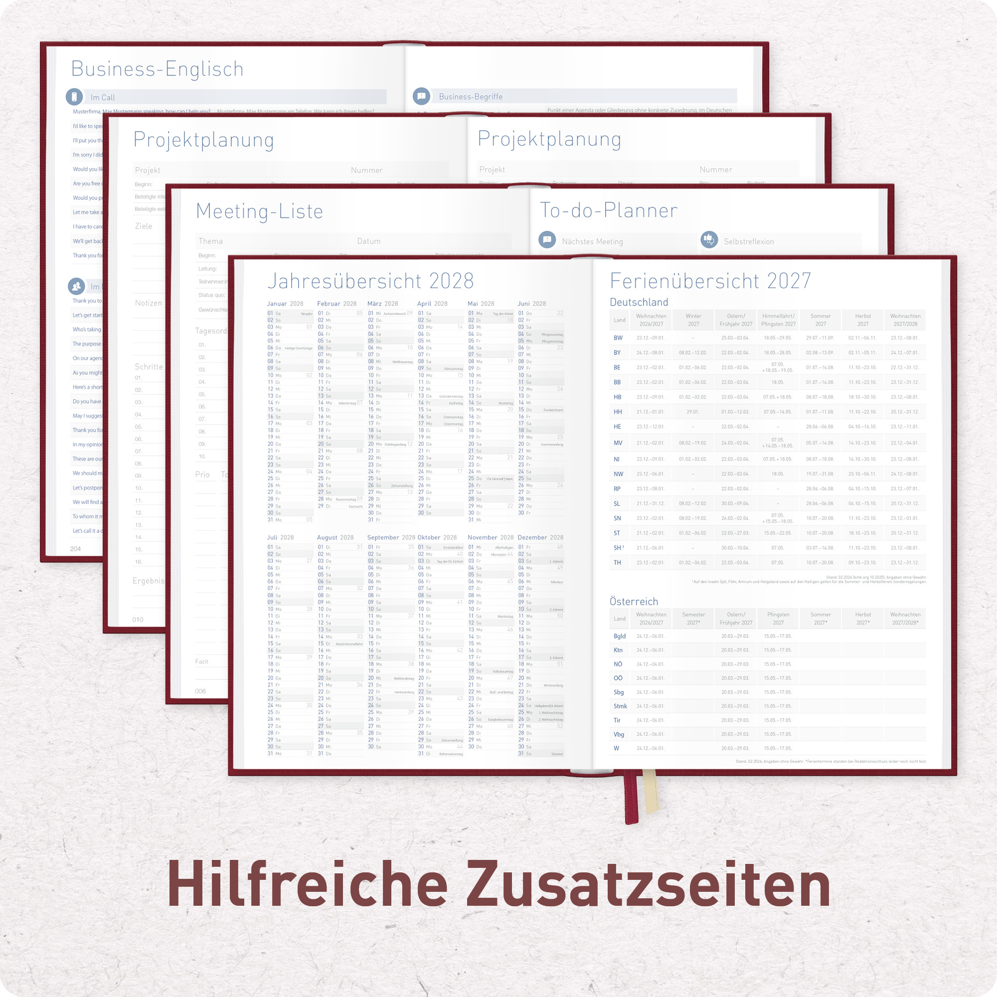 Artikelbild 6 des Artikels “Business-Timer A5 2027 [Rubinrot] “