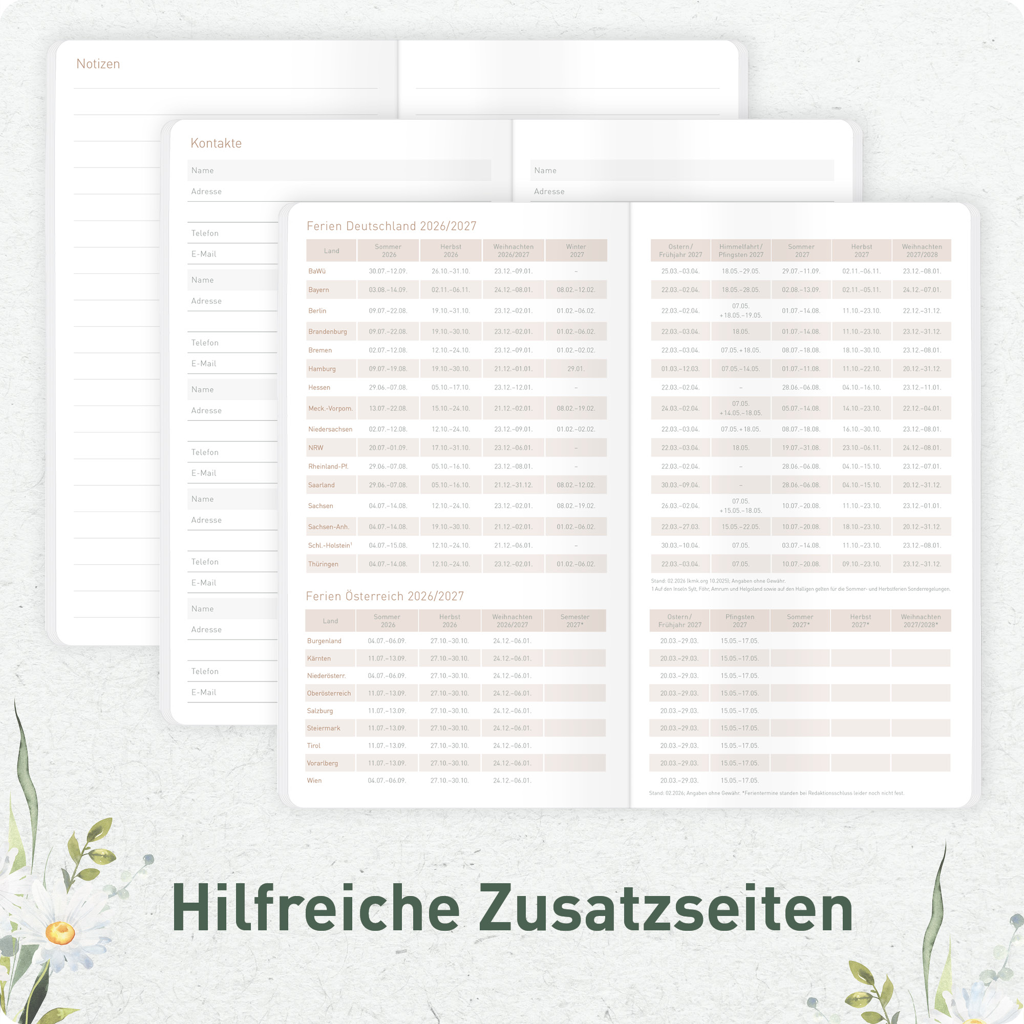 Artikelbild 6 des Artikels “Monatskalender Pocket Slim A6+ 2027 [Daisy Days] “