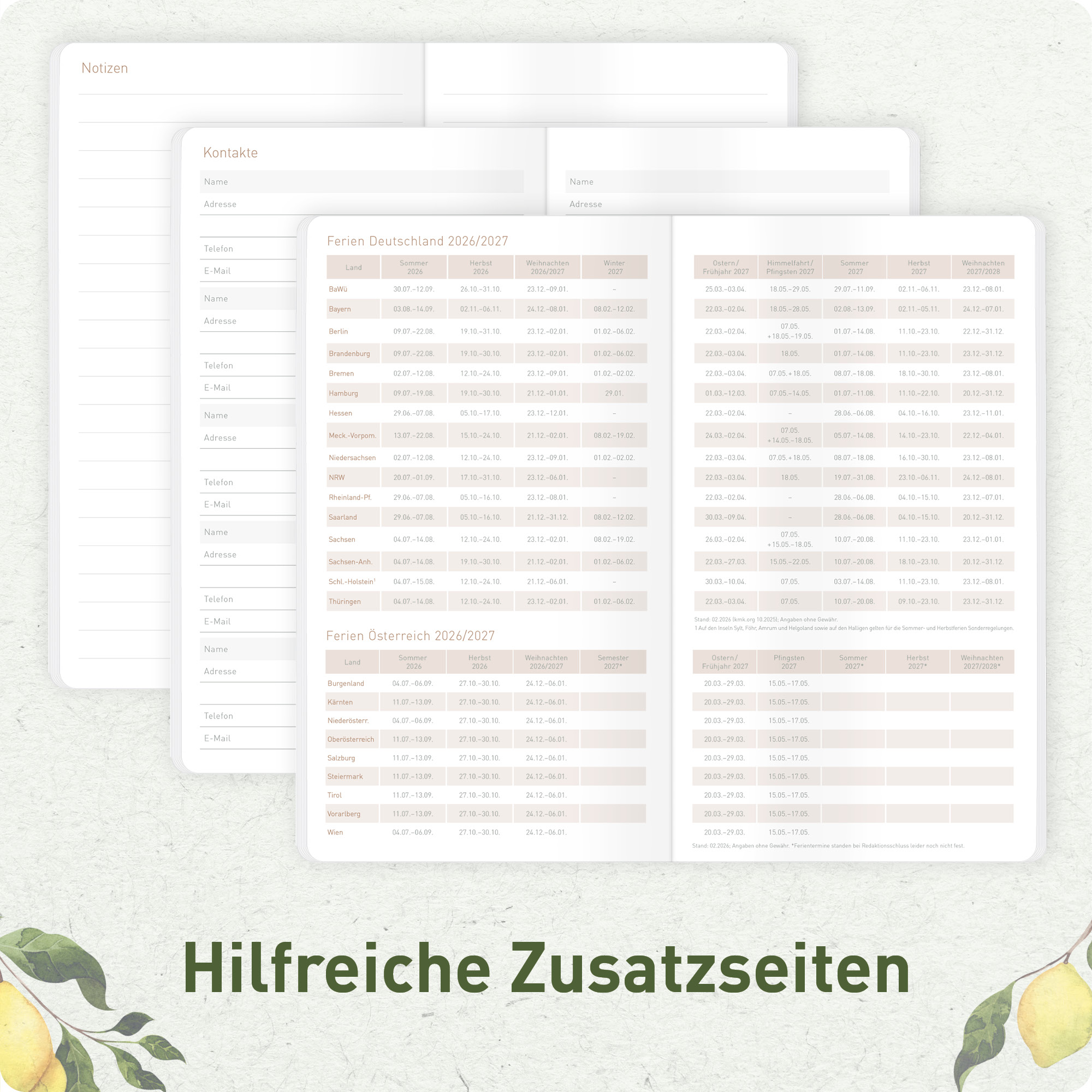 Artikelbild 6 des Artikels “Monatskalender Pocket Slim A6+ 2027 [Lemon Times] “