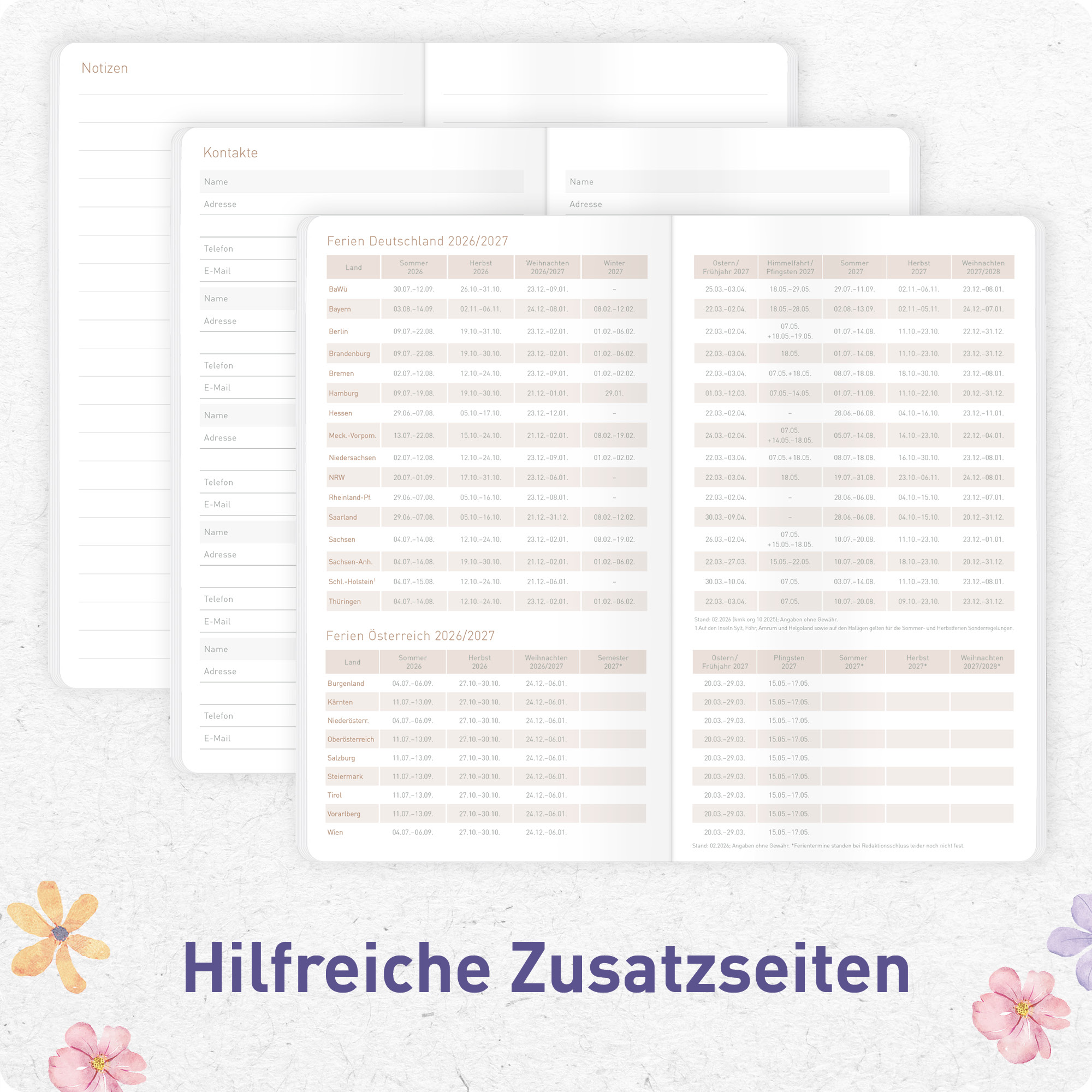 Artikelbild 6 des Artikels “Monatskalender Pocket Slim A6+ 2027 [Lovely Flowers] “