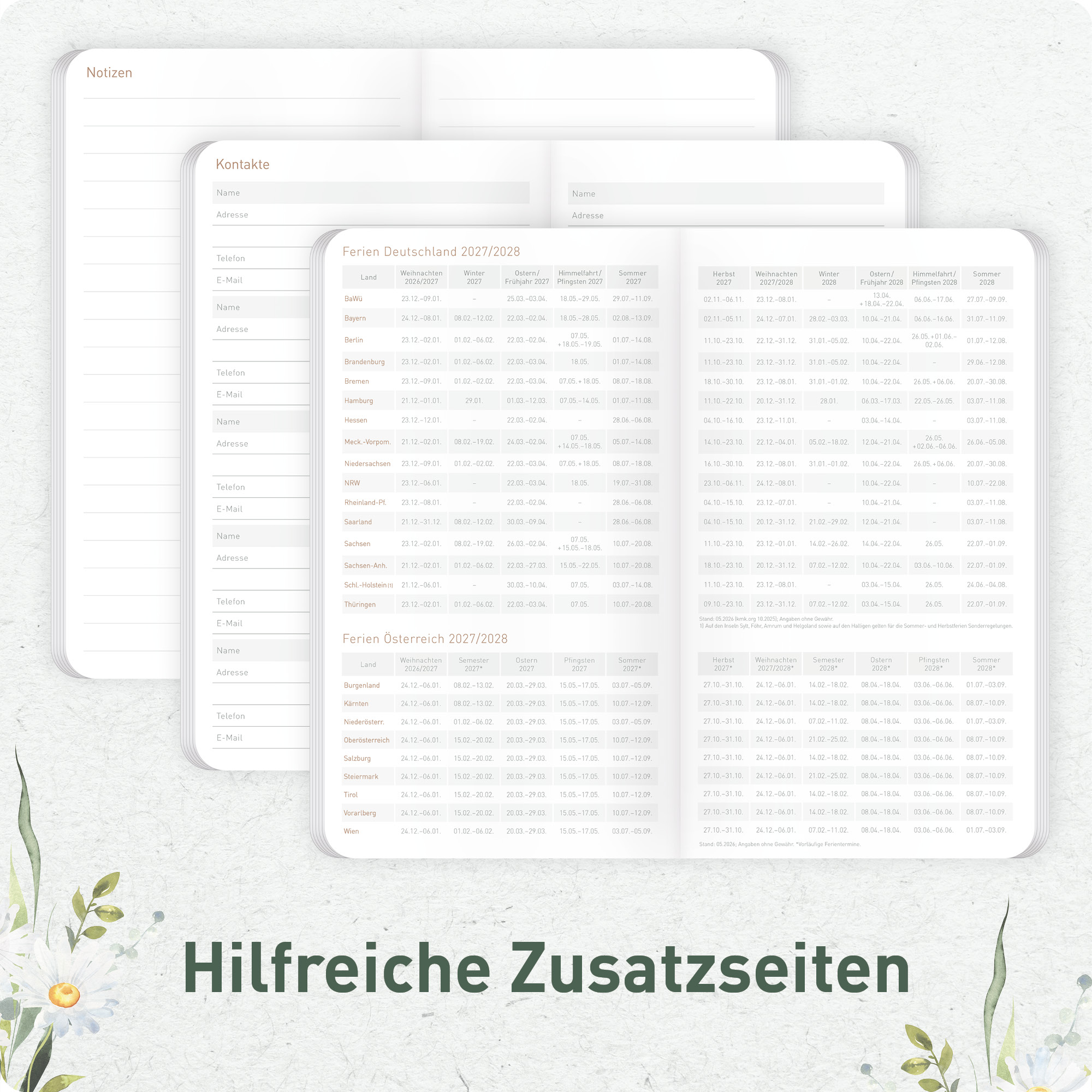 Artikelbild 6 des Artikels “Monatskalender Square A6+ 2027 [Daisy Days] “