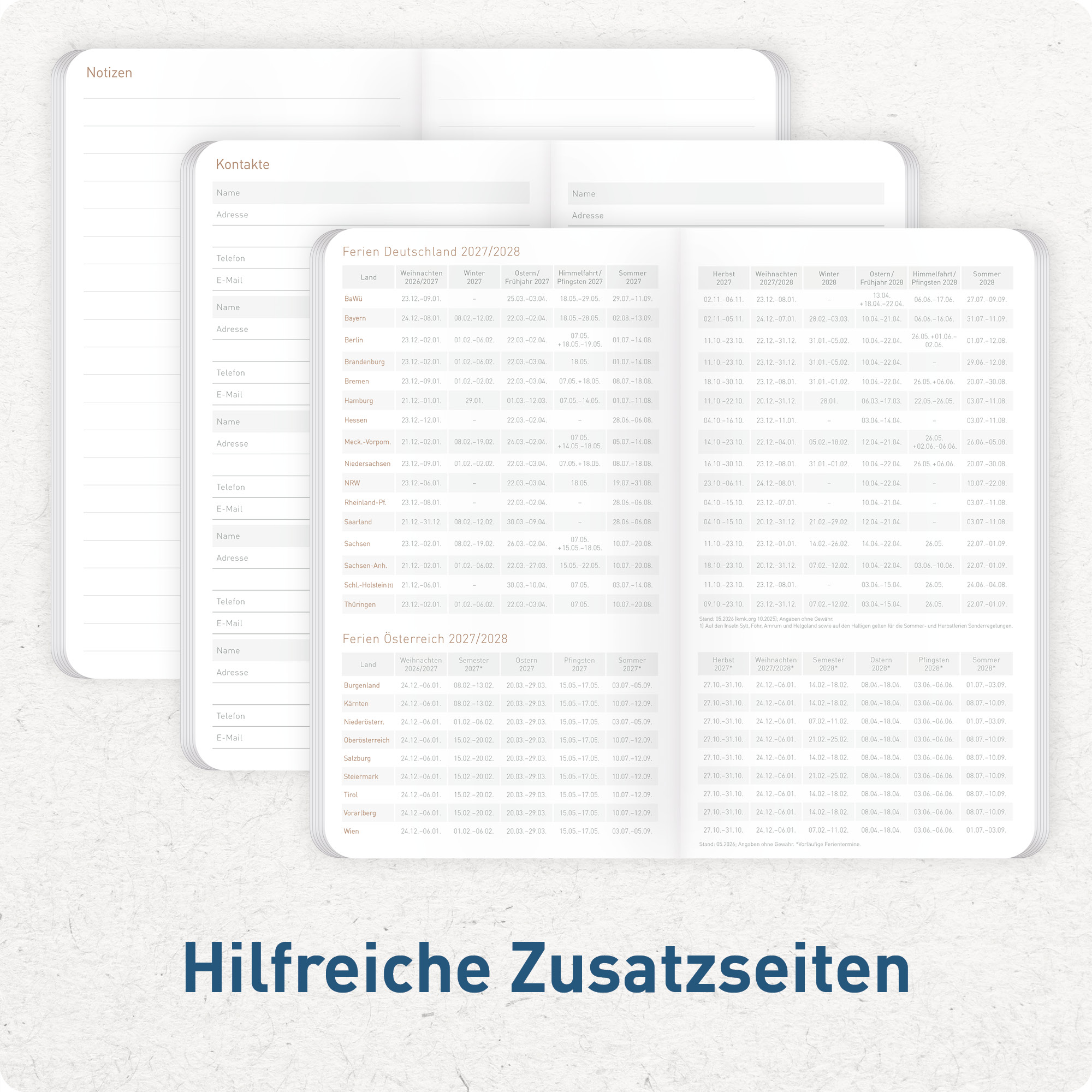 Artikelbild 6 des Artikels “Monatskalender Square A6+ 2027 [Fine Style] “
