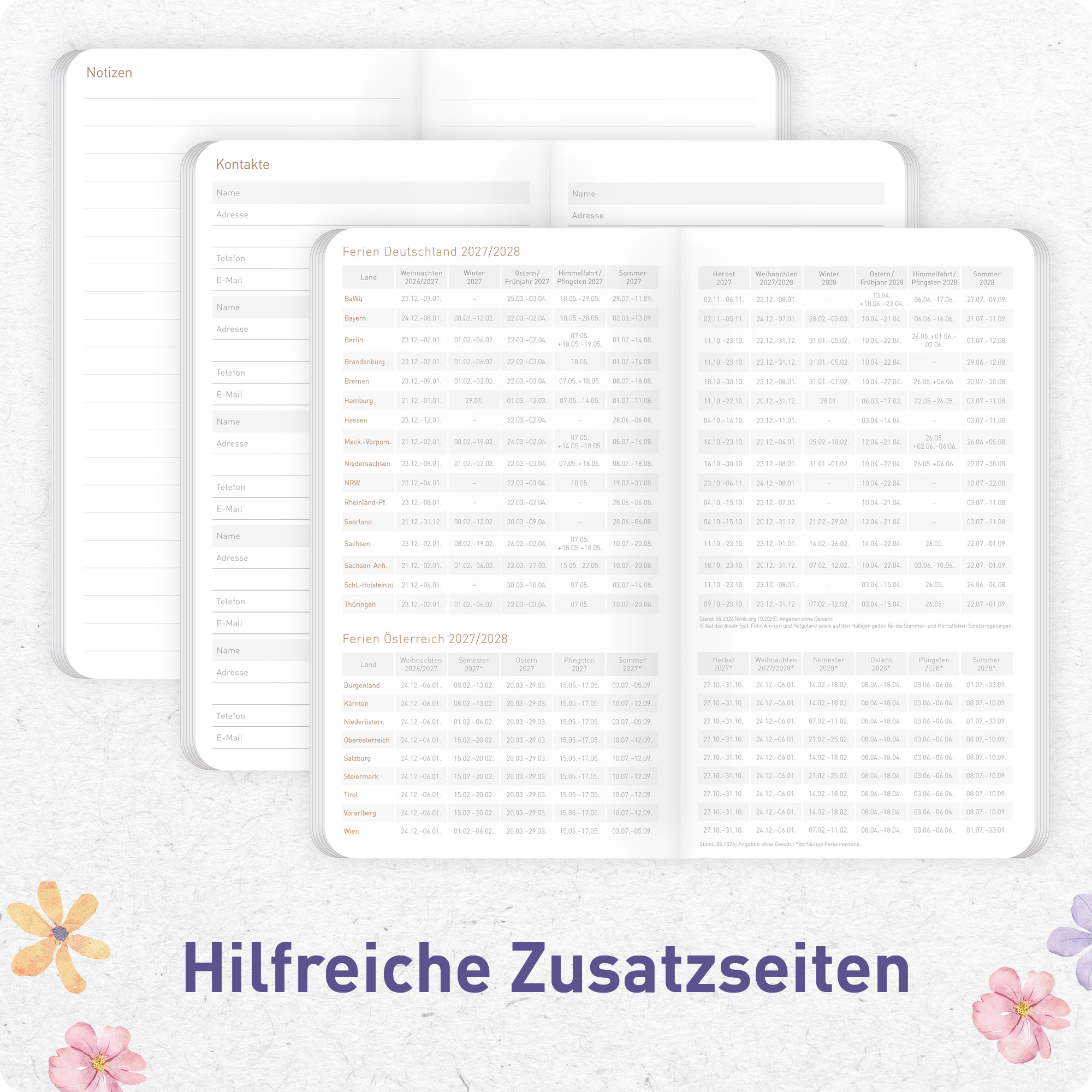 Artikelbild 6 des Artikels “Monatskalender Square A6+ 2027 [Lovely Flowers] “