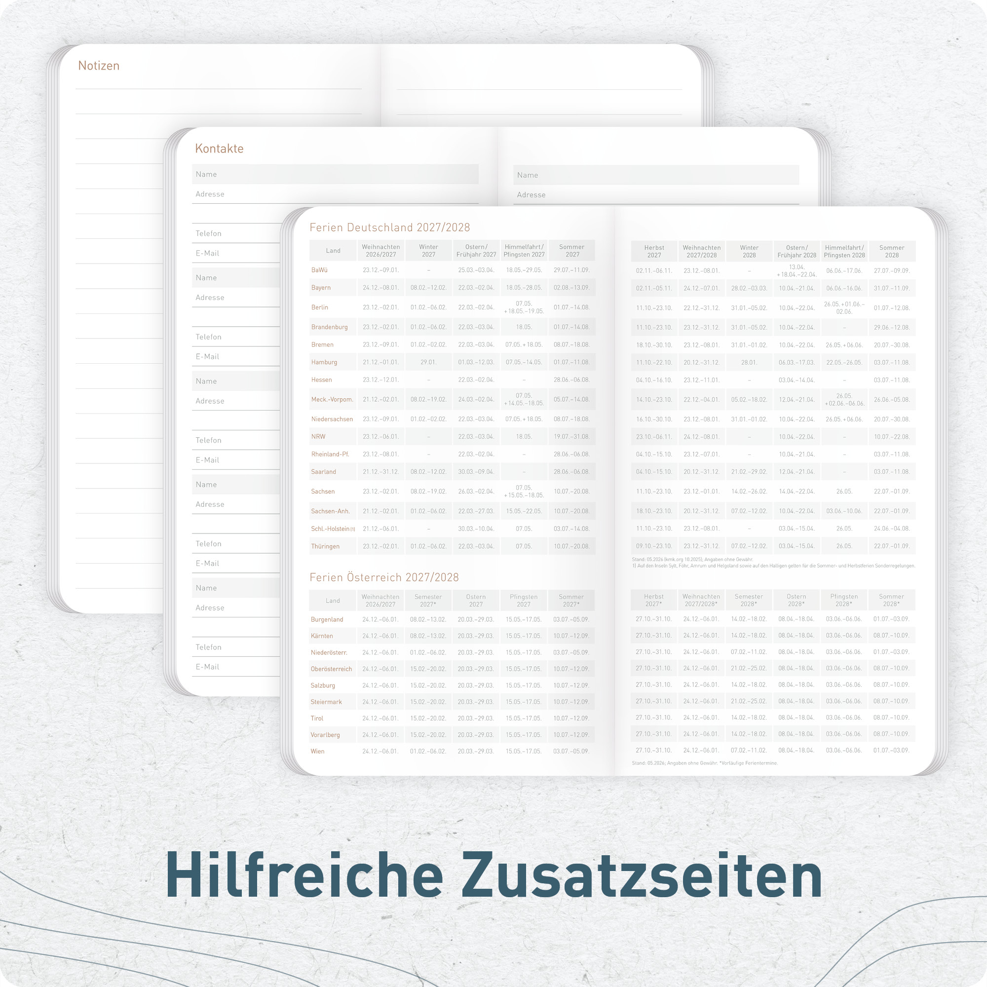Artikelbild 6 des Artikels “Monatskalender Square A6+ 2027 [Urban Blue] “