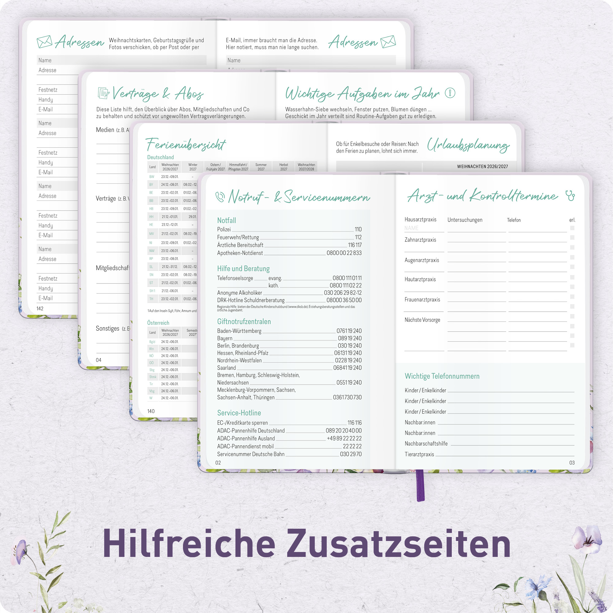 Artikelbild 6 des Artikels “Großdruck-Kalender A5 2027 [Blütentraum] “